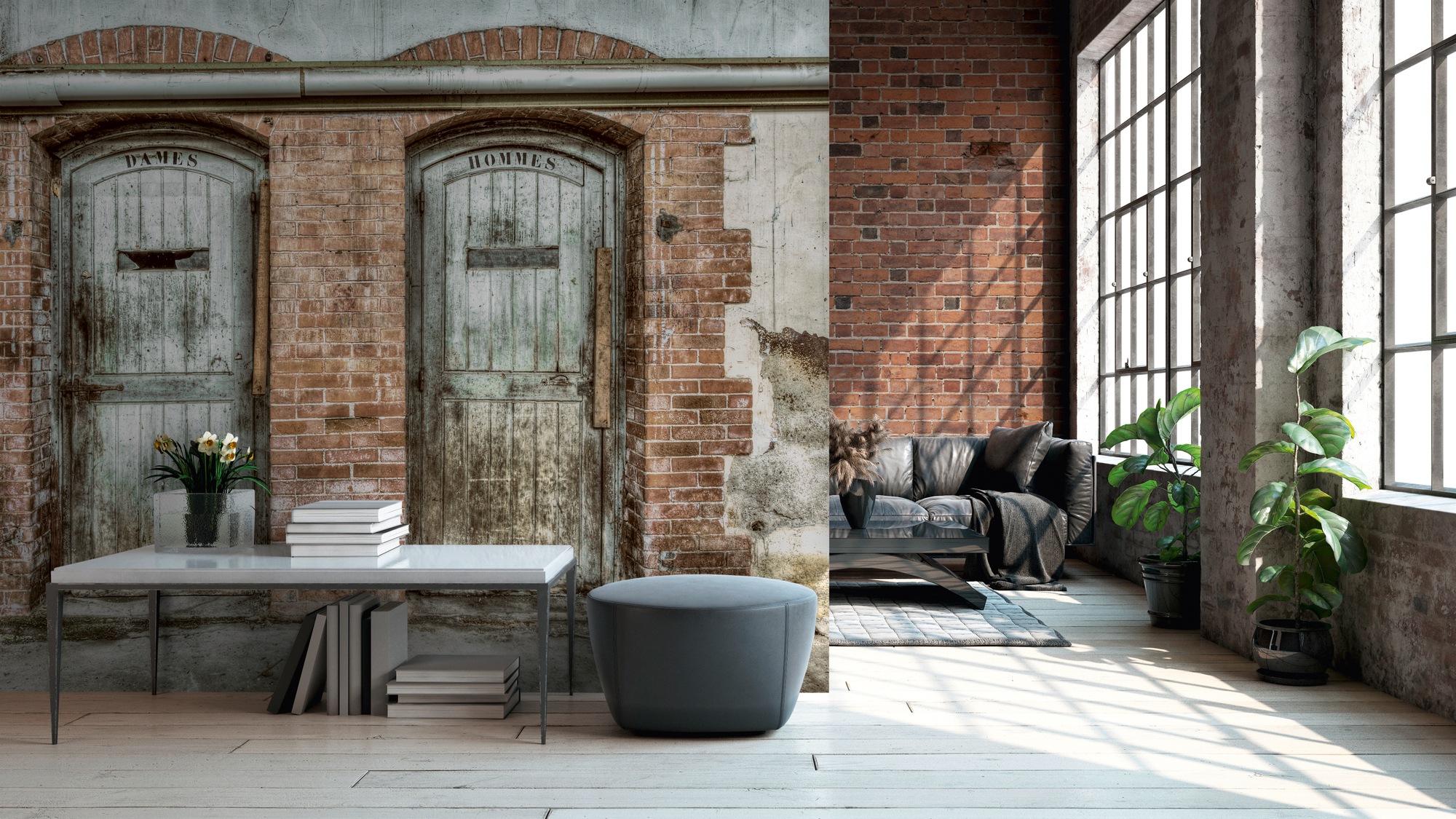 A.S. Création Vliestapete »Vintagetapete alte Türen Grau Braun Retro« matt günstig online kaufen