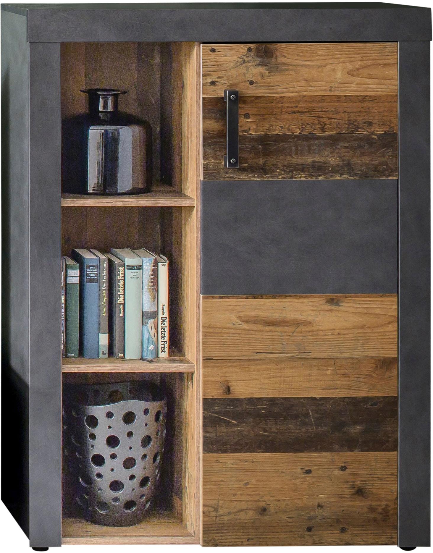 INOSIGN Highboard »Ilana«, Stauraumschrank mit 1 Tür & 3 Fächern - (B/T/H) 87/34/118 cm