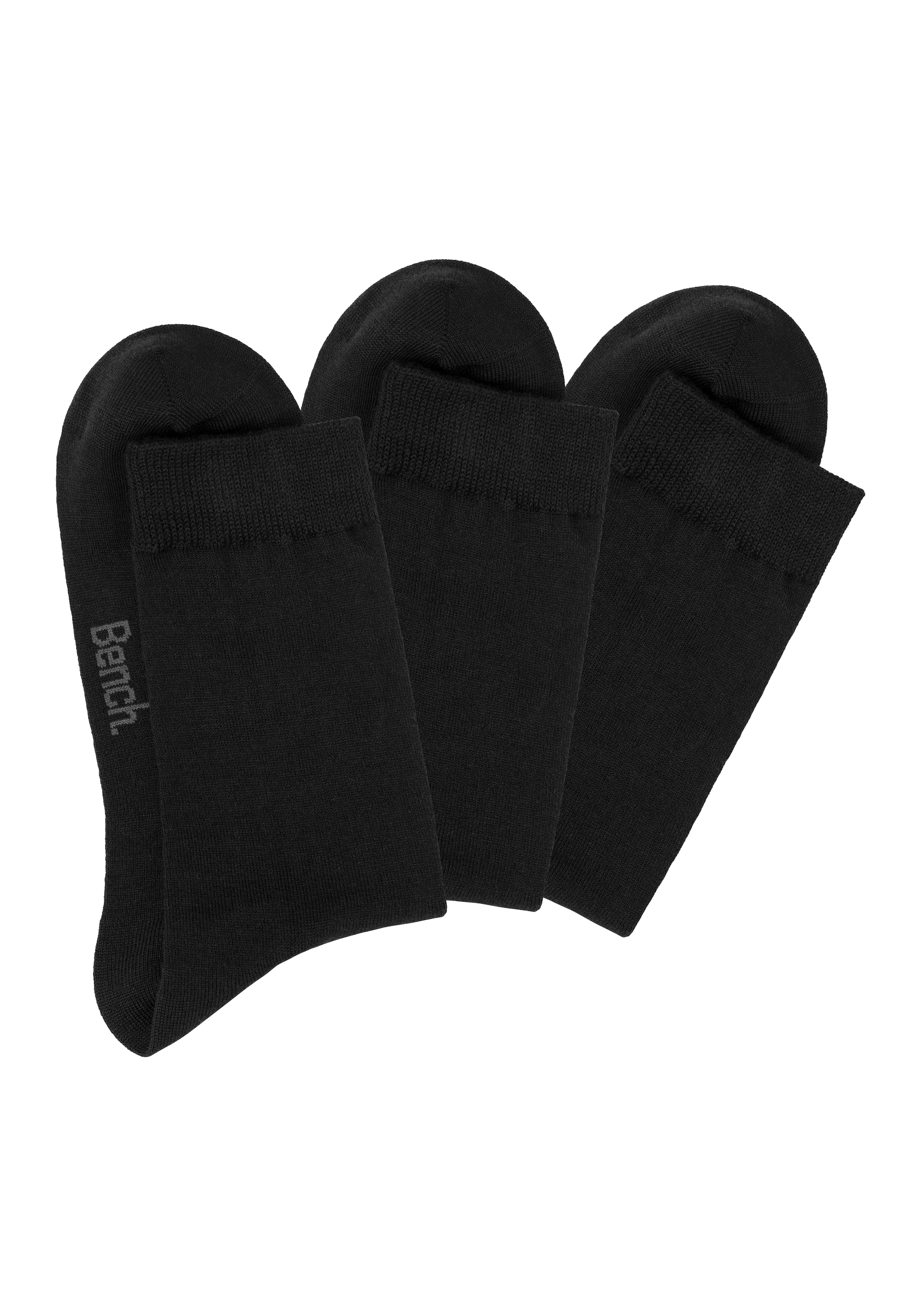 Bench. Socken, (Packung, 3 Paar), Wollsocken aus flauschigem Material