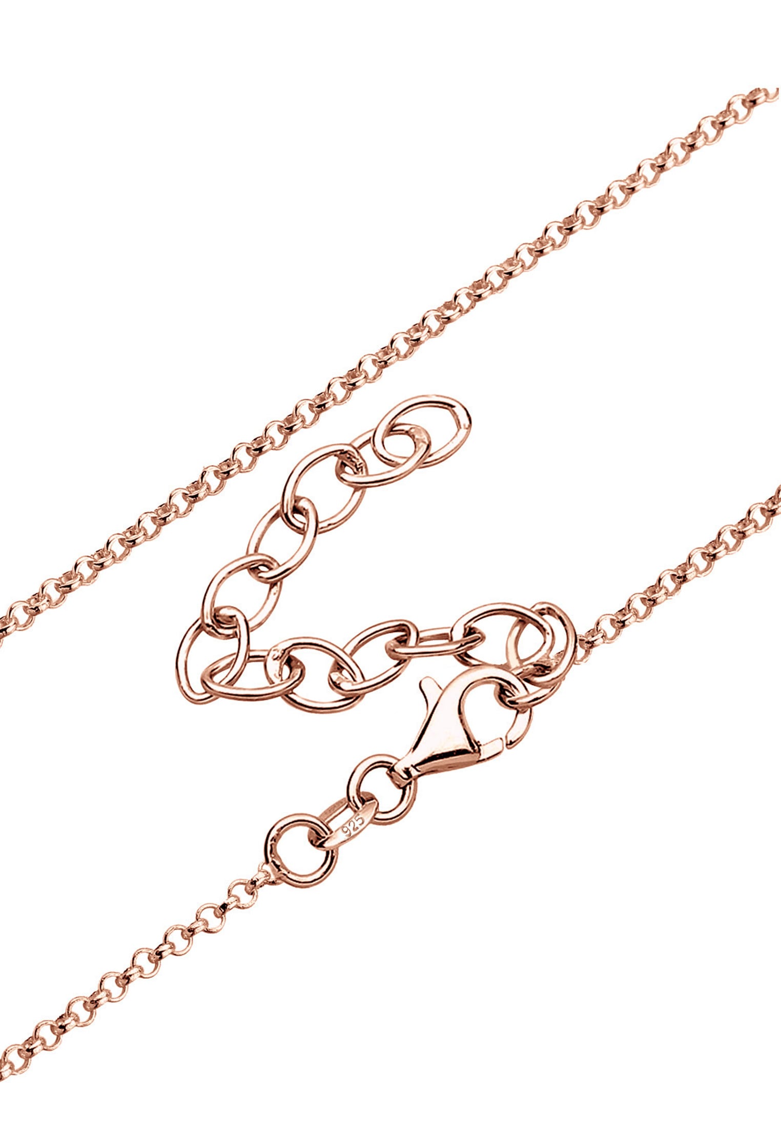 Elli Kette mit Anhänger »Erbskette Rose Blume Cut Out Floral 925 Silber«