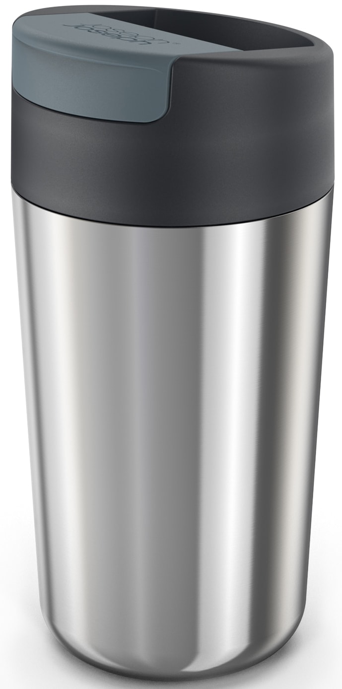 Joseph Joseph Coffee-to-go-Becher »Sipp™ Steel«, (1 tlg.), (Reisebecher)  mit Klappdeckel, auslaufsicher, vakuumisoliert, 454 ml auf Rechnung  bestellen