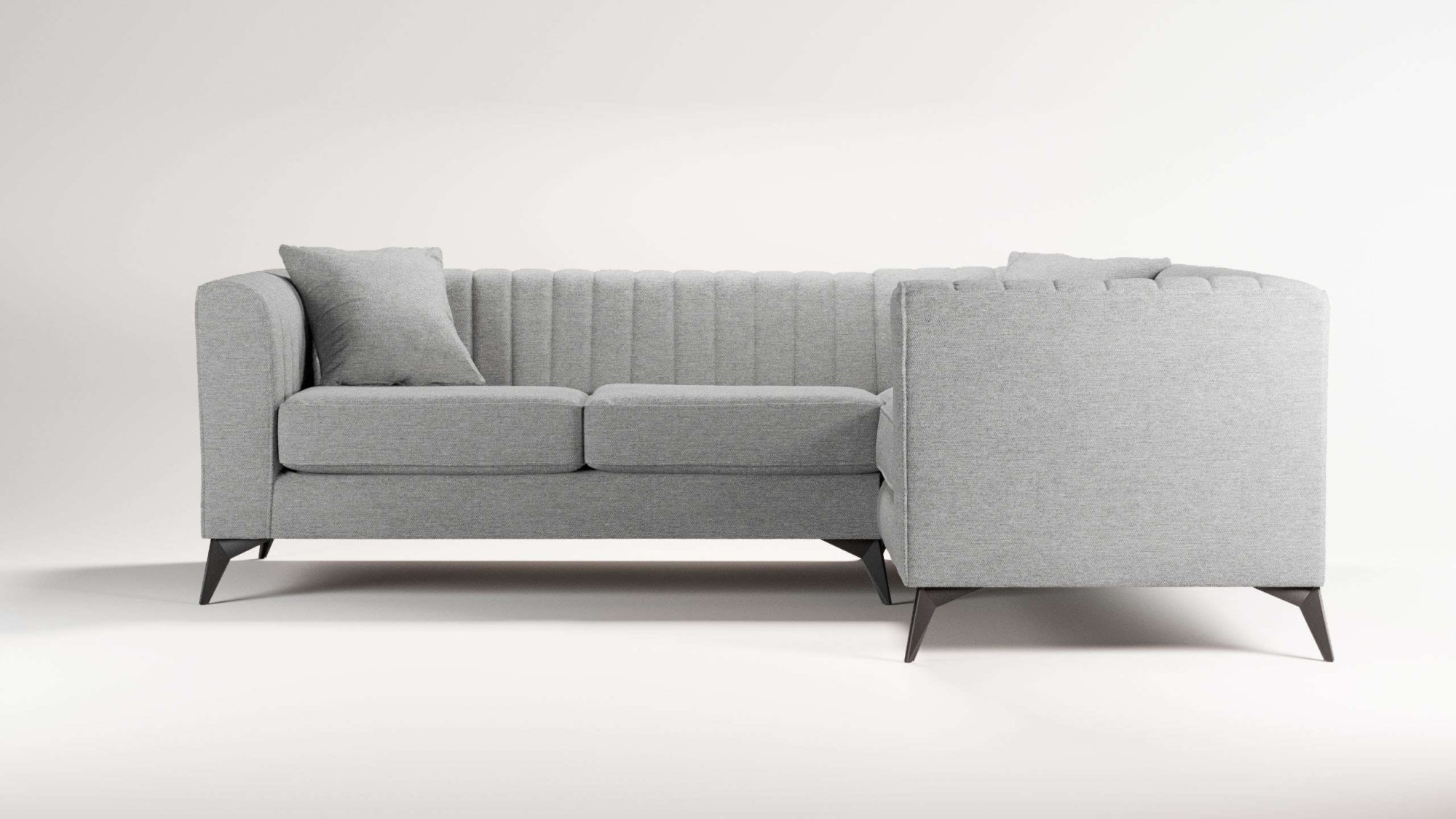 Places of Style Ecksofa »MATTHEW L-Form ideal für kleine Räume, Maße B/T/H: günstig online kaufen