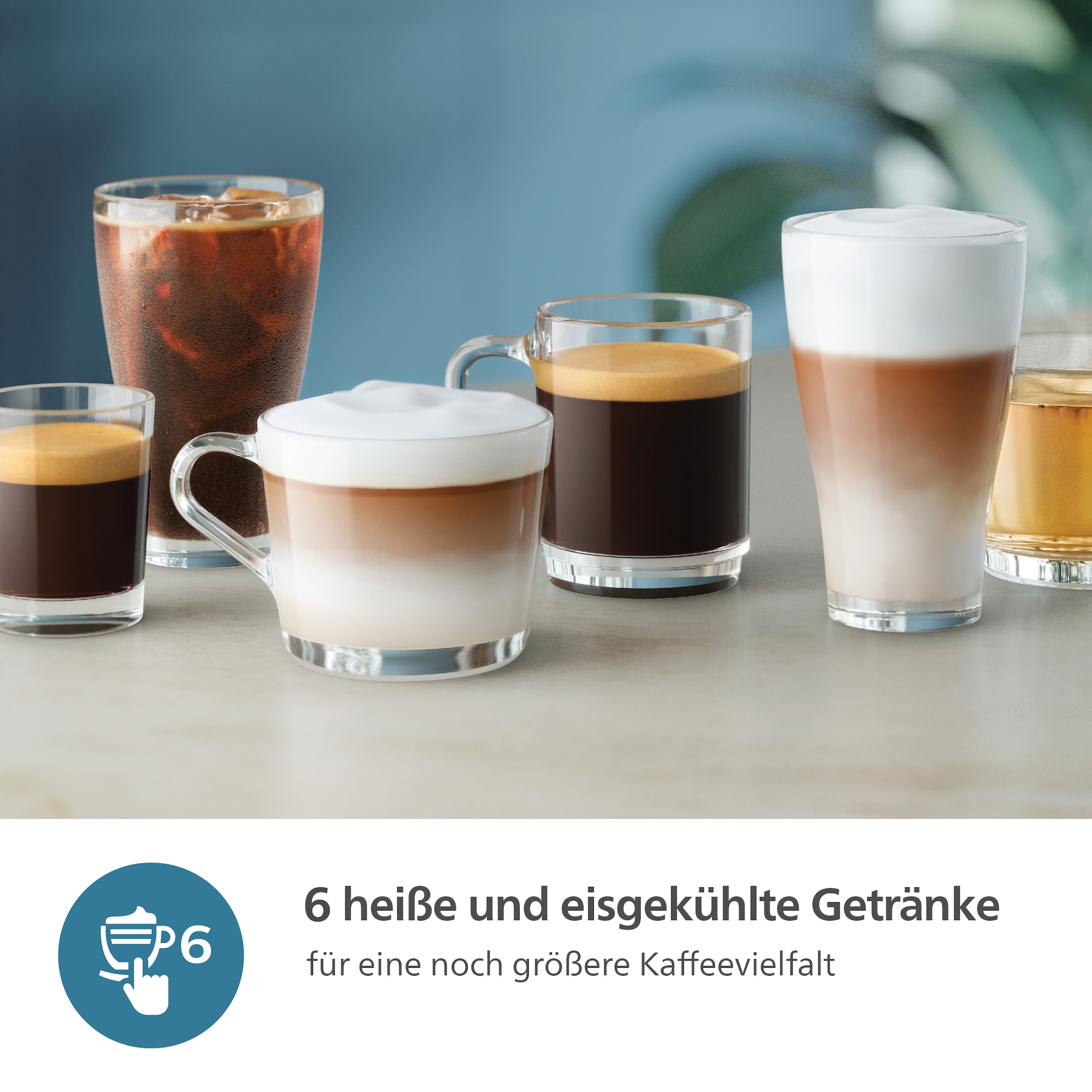 Philips Kaffeevollautomat »EP3341/50 3300 Series, 6 Getränke (heiß oder eisgekühlt),«, LatteGo-Milchsystem, SilentBrew Technologie, Klavierlack-Schwarz