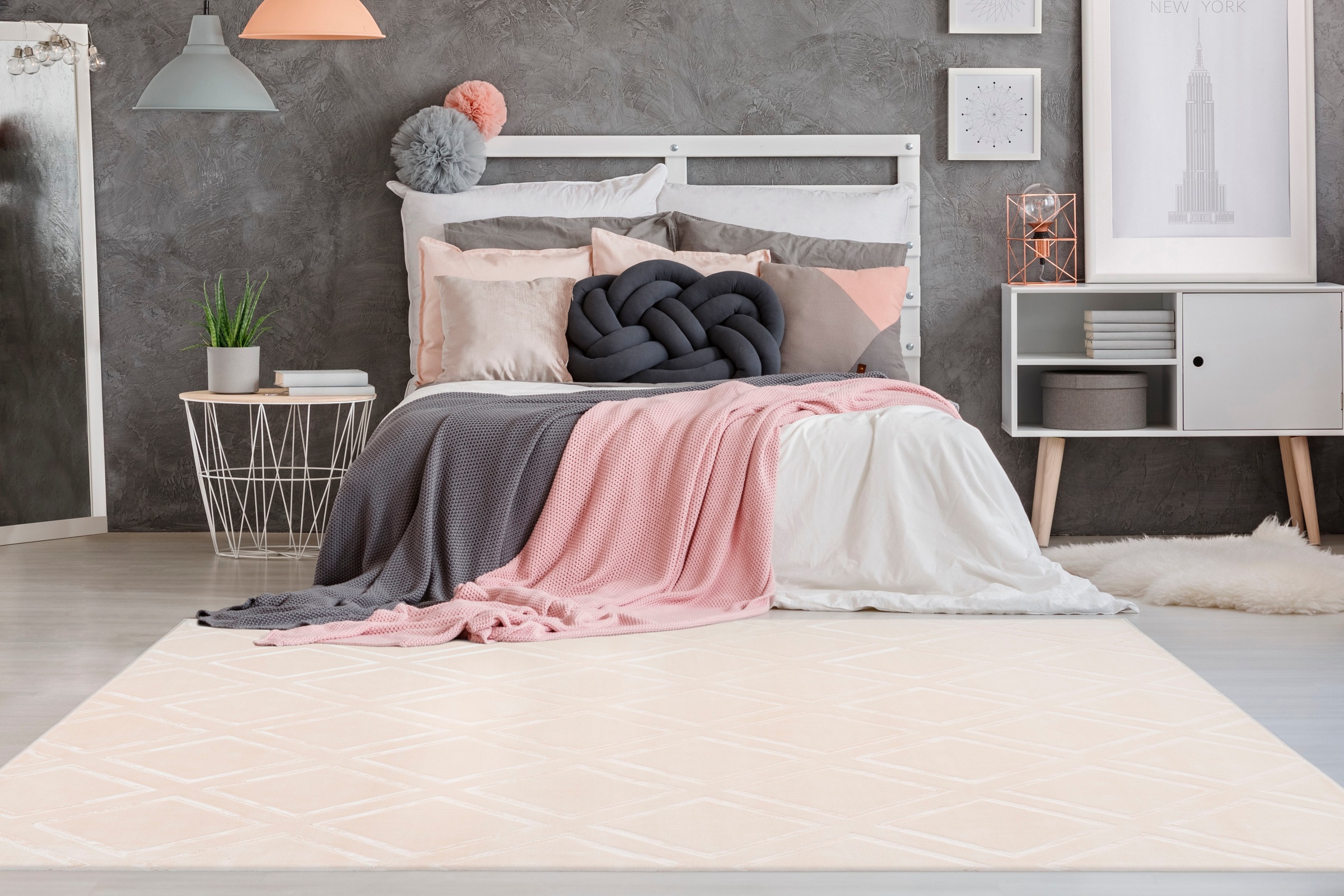 Arte Espina Teppich »Monroe 300«, rechteckig, 7 mm Höhe, besonders weich durch Microfaser, Wohnzimmer