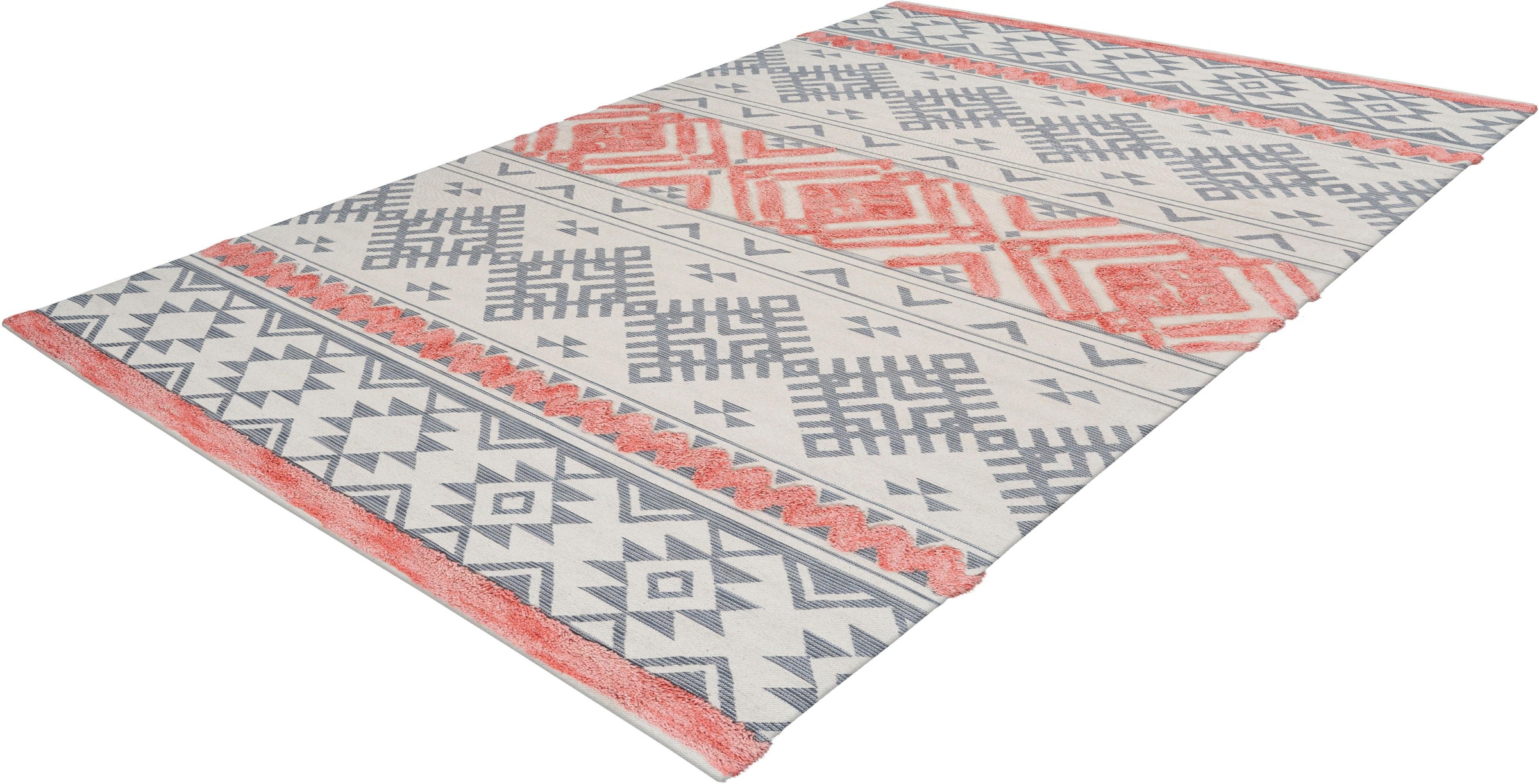 calo-deluxe Teppich »Kibo 512«, rechteckig, 10 mm Höhe, Hoch-Tief-Struktur, Wohnzimmer