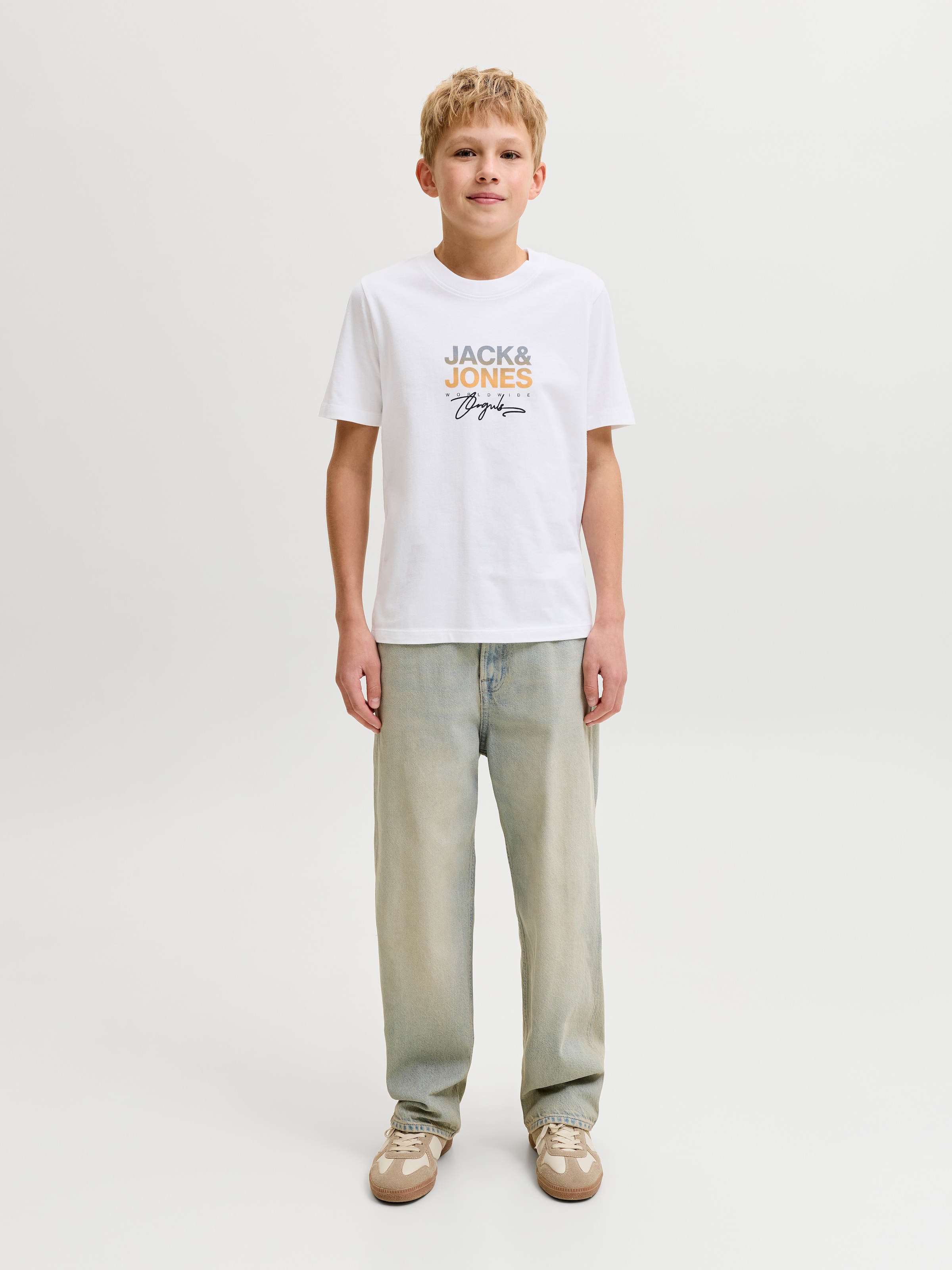 Jack & Jones Junior Rundhalsshirt »JORCANGGU TEE SS CREW NECK 2PK MP JNR« Packung, 2 Baumwolle, regular fit