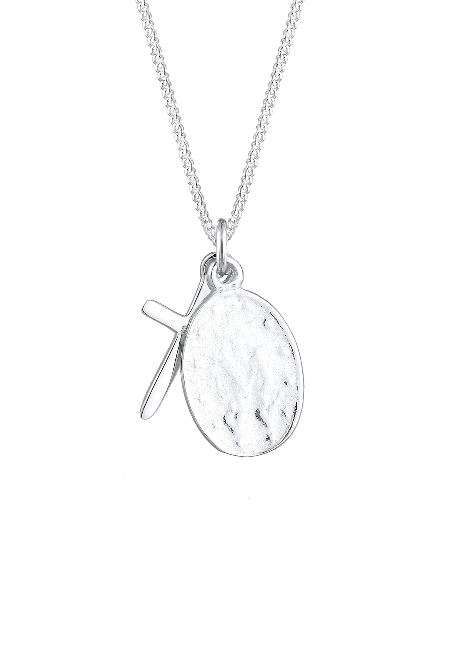 Elli Kette mit Anhänger »Kreuz Marienbild Glaube Religion 925 Silber«