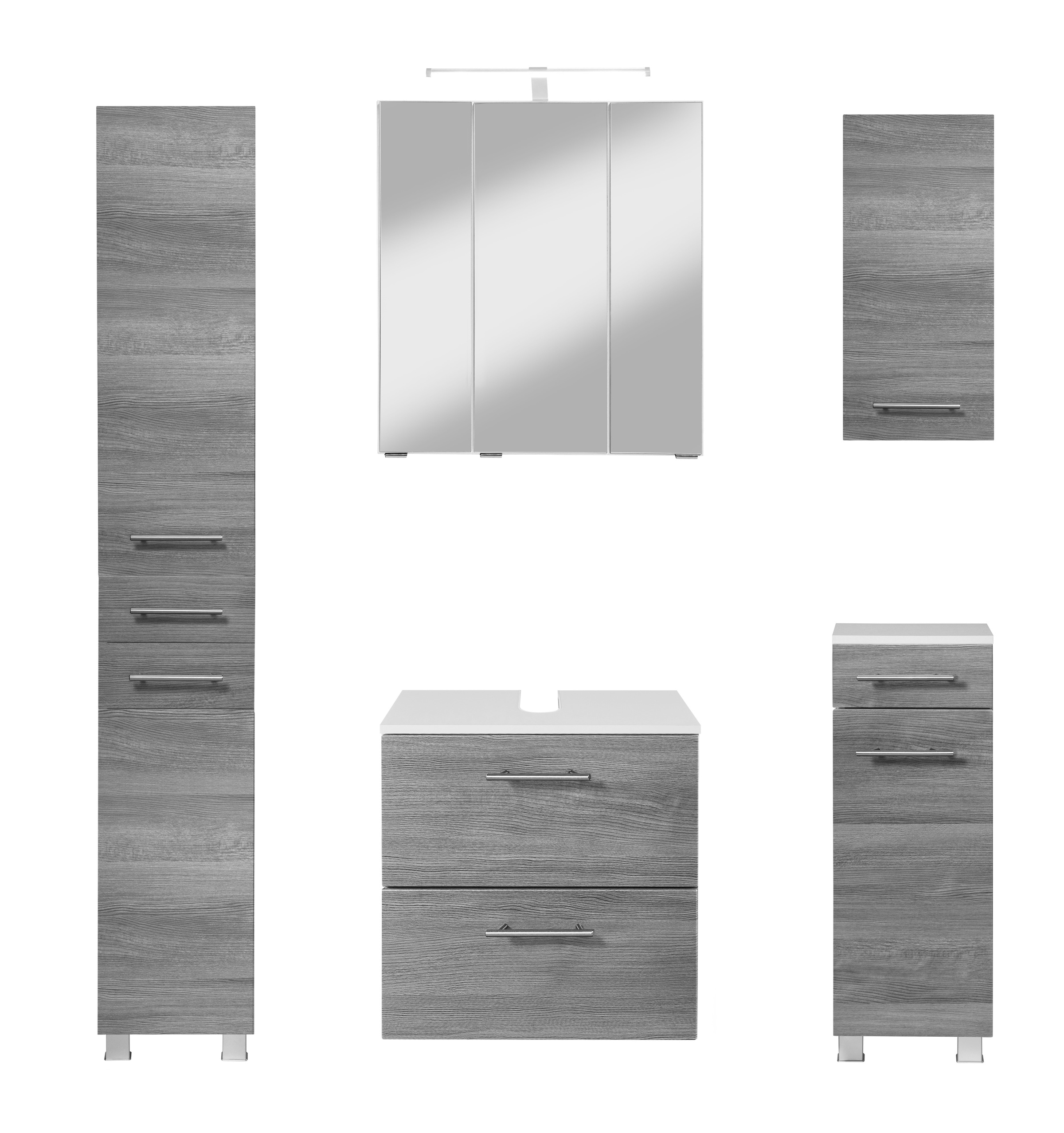welltime Badmöbel-Set »"Trento", Badezimmer-Set, Hängeschrank, Unterschrank günstig online kaufen