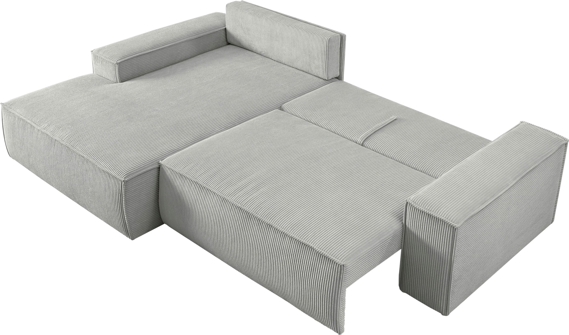 Ecksofa SHERWOOD Schlafsofa, mit Bettkasten, Cord-Bezug