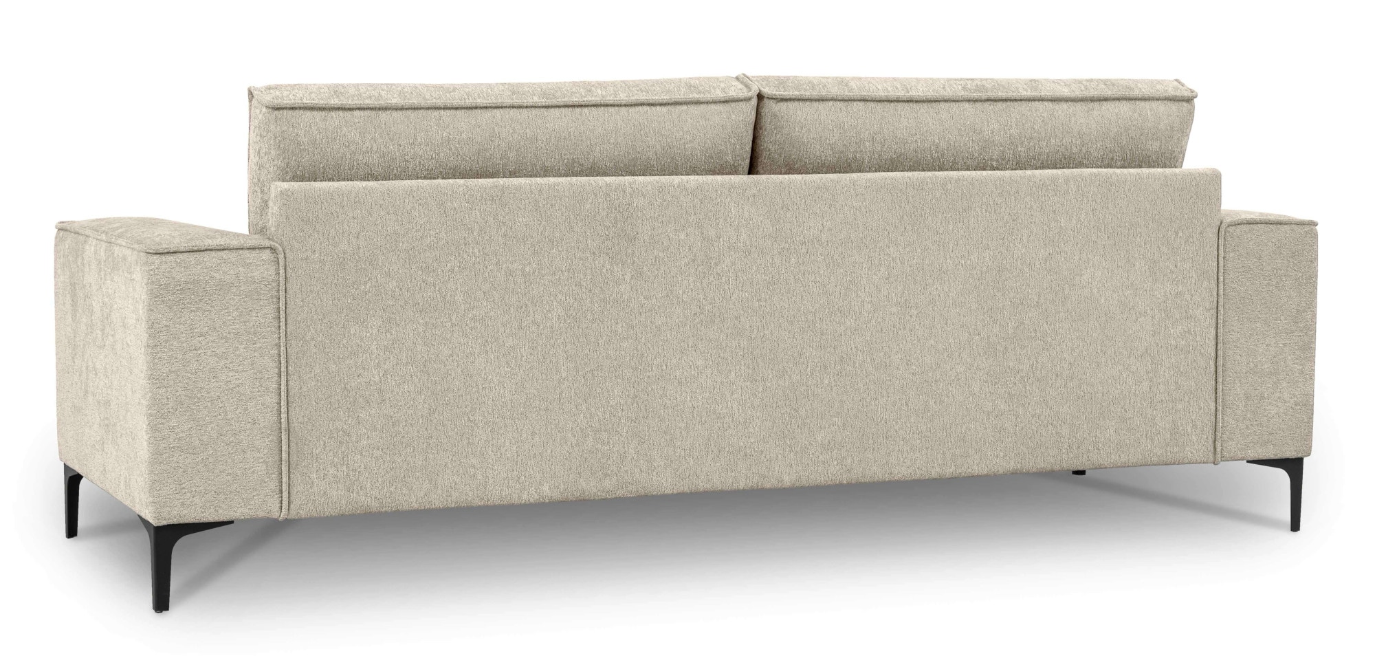 Places of Style 3-Sitzer »3er Sofa Oland, Struktur, Flachgewebe, Luxus-Microfaser, Boucle«, 224 cm, Wellenunterfederung, Skandi-Design, Metallfüße