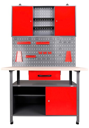 ONDIS24 Werkstatt-Set, (Set), inkl. Werkbank, Werkzeugschrank, Lochwand & 22-tlg.... kaufen