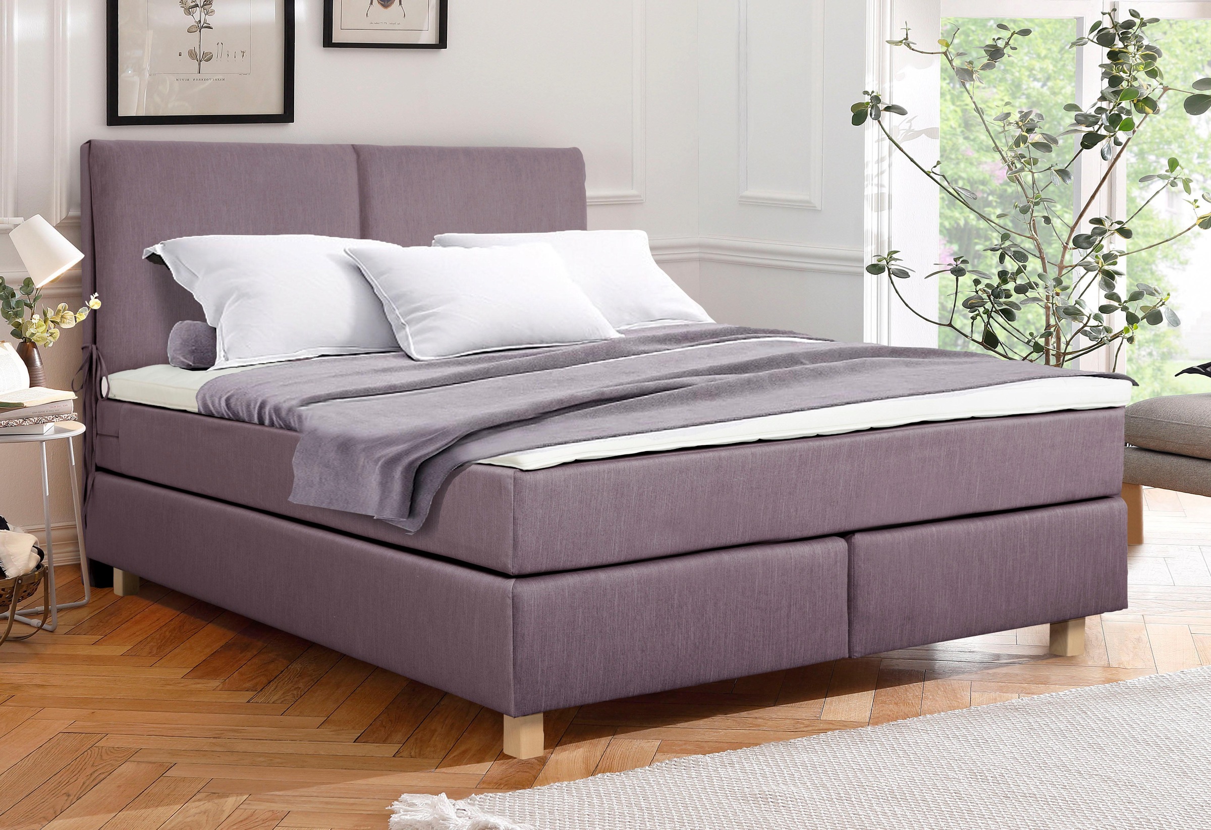 Home affaire Boxspringbett »Nele«, inkl. Topper im schlichtem Design günstig online kaufen