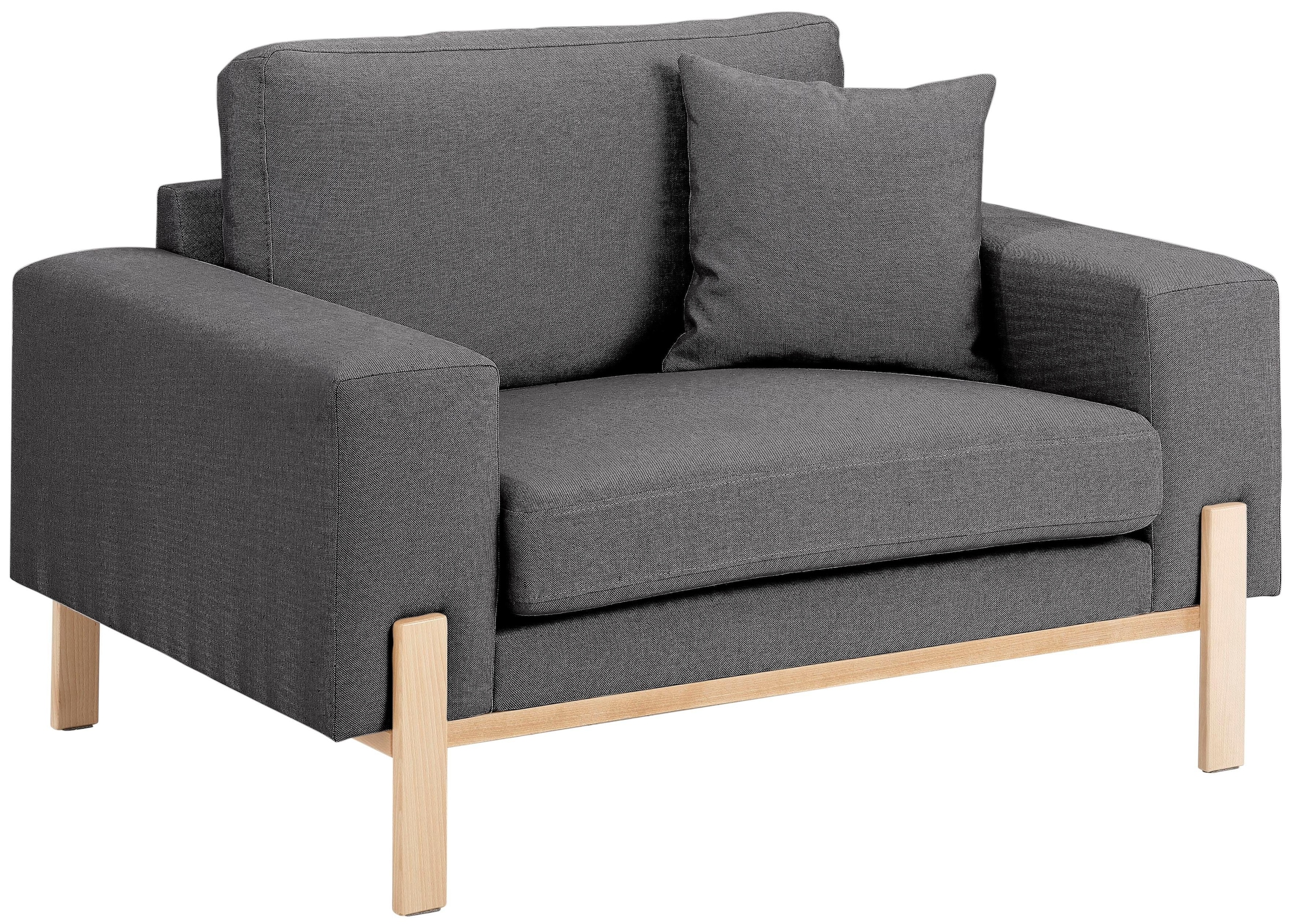 OTTO products Loveseat "Hanne Sessel mit Holzrahmen", Verschiedene Bezugsqu günstig online kaufen