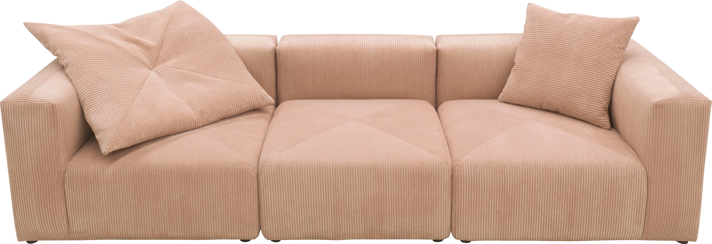 RAUM.ID Big-Sofa »Gerrid«, Cord-Bezug, bestehend aus Modulen: 2 Eck- und ein Mittelelement