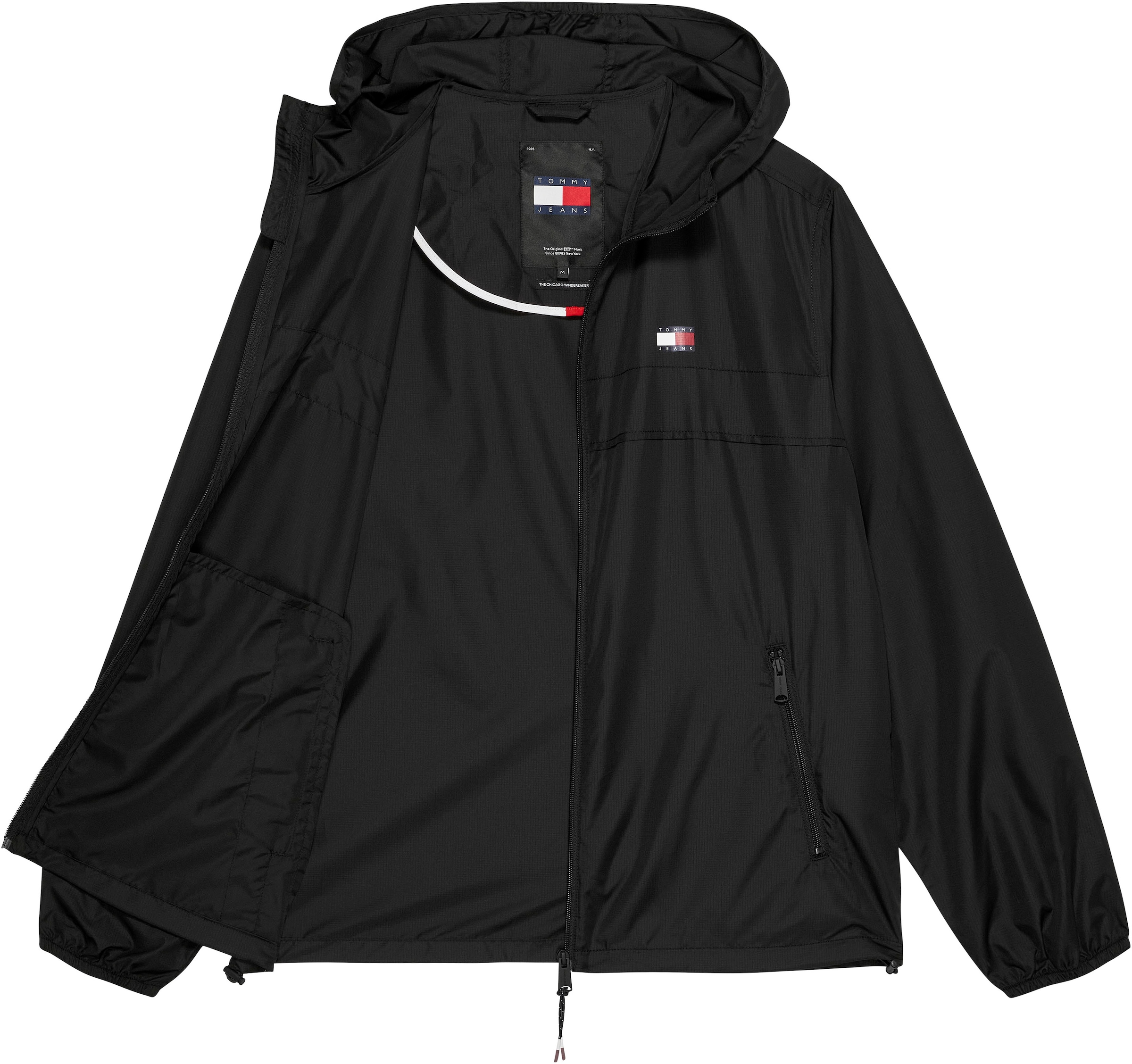 Tommy Jeans Outdoorjacke »TJM LW CHICAGO JACKET«, mit Kapuze, mit Logoprägung