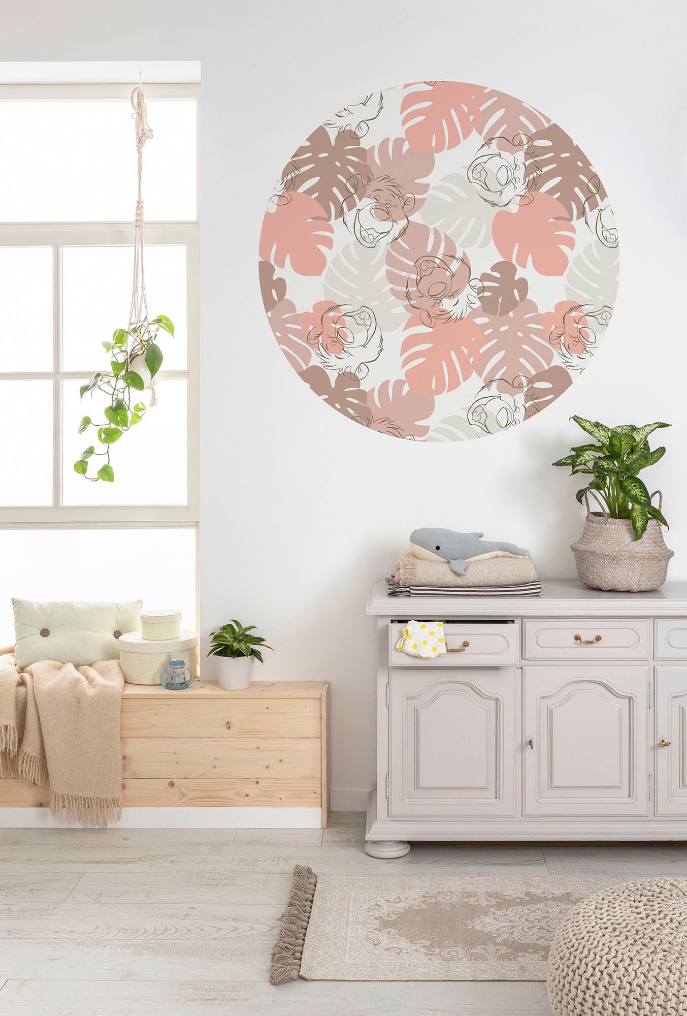 Komar Wandtattoo »selbstklebendes Vlies - Jungle Joy - Größe 125 x 125 cm«, (1 St.), rund und selbstklebend
