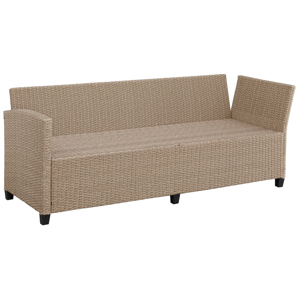 KONIFERA Gartenlounge-Set »Rotterdam«, (Set, 20 tlg., 3x 3er Sofa, 2x Hocker, 1x Tisch 120x82x67cm, inkl. Auflagen)