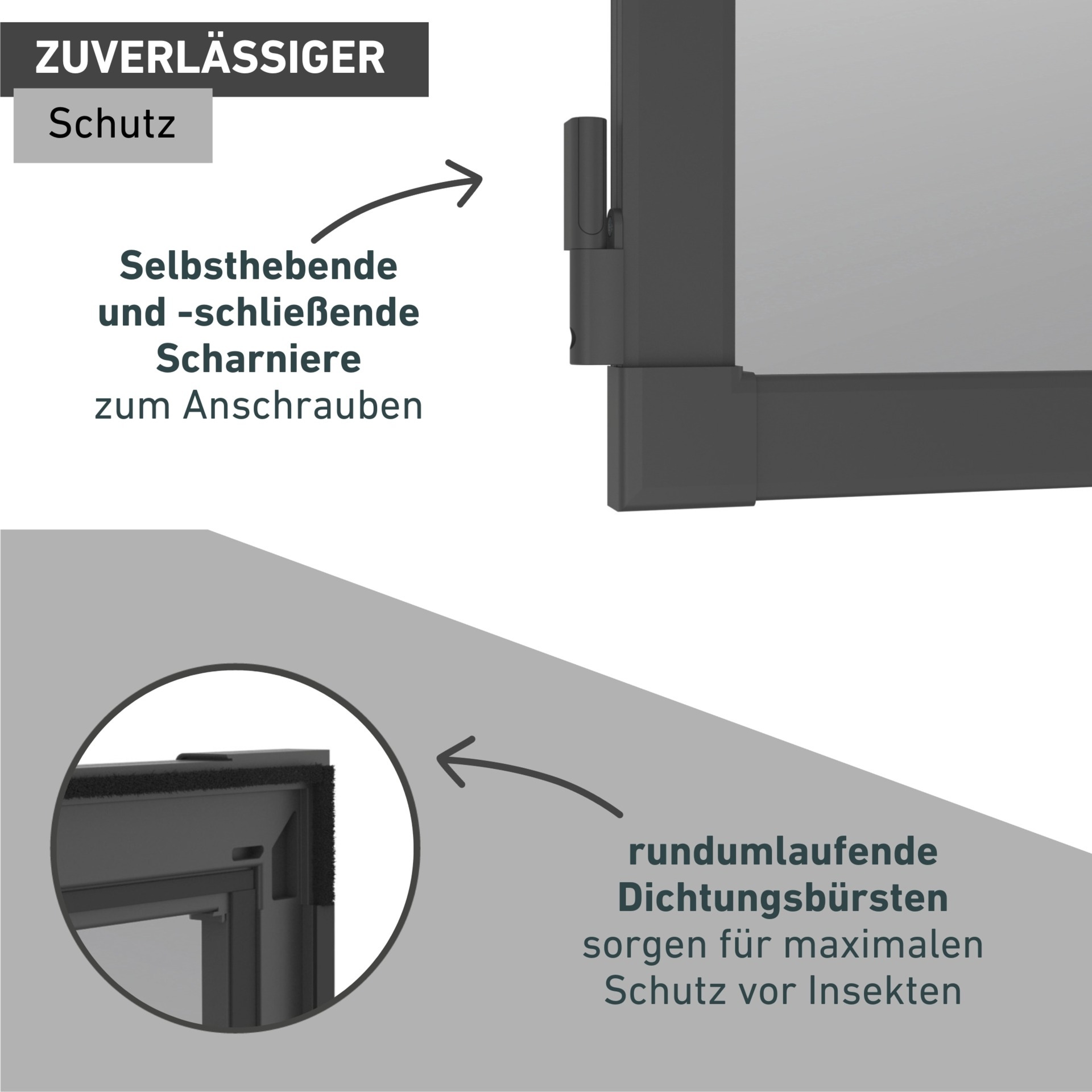 Windhager Insektenschutz-Tür »Teleskop, Fliegengitter für Balkontüren und Terrassentüren« Fliegengitter in weiß oder anthrazit erhältlich, 100 x 210 cm