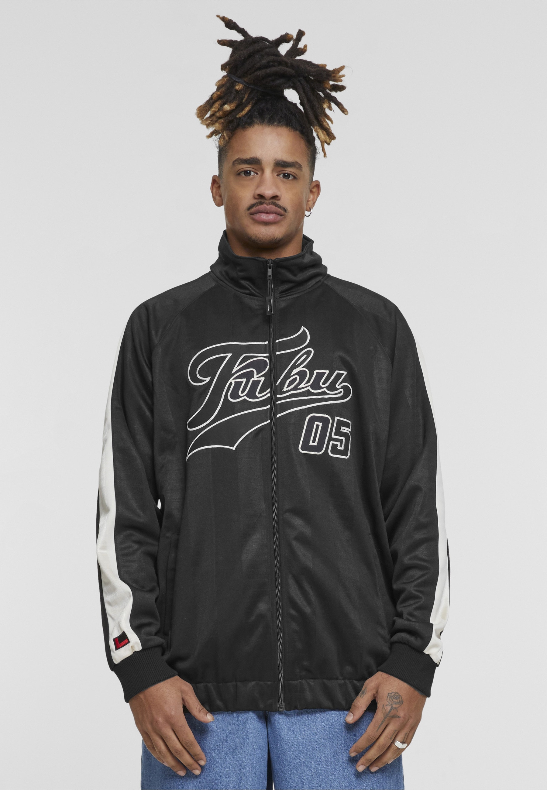 Fubu Collegejacke »Fubu Herren FM223-017-2 FUBU Varsity Striped Track Jacket« 1 Stk. tlg. ohne Kapuze
