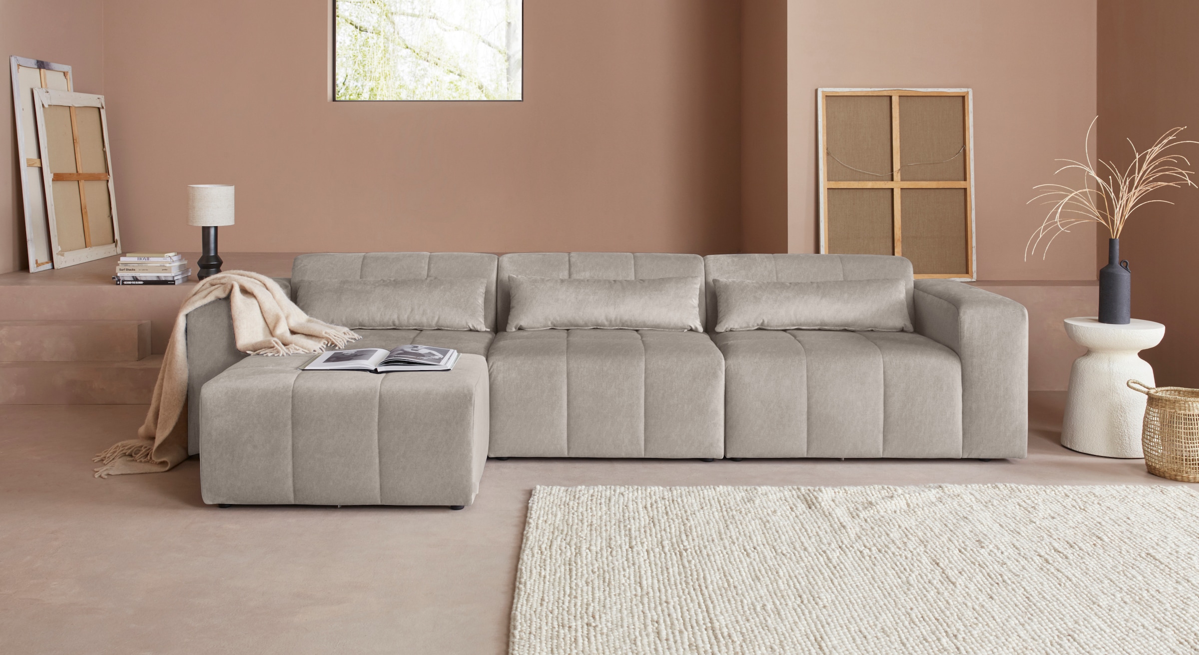 LeGer Home by Lena Gercke Ecksofa »Maileen L-Form«, Modulsofa, bestehend aus 4 Modulen, Farben mixbar