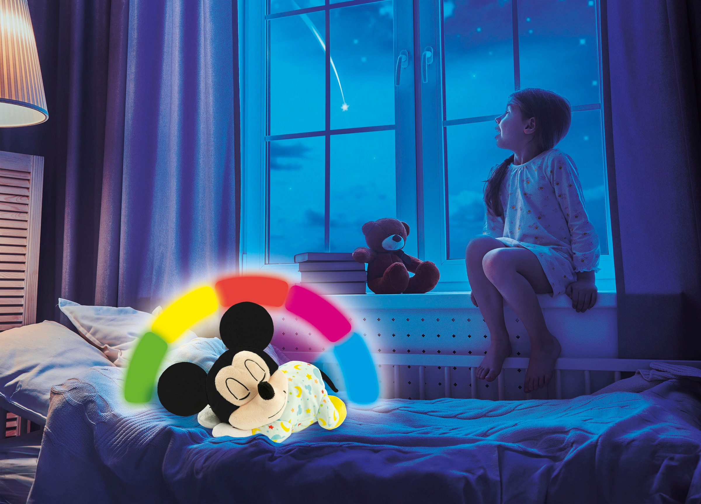 Clementoni® Plüschfigur »Disney Baby, Schlafender Baby Mickey«, mit Licht und Sound; Made in Europe