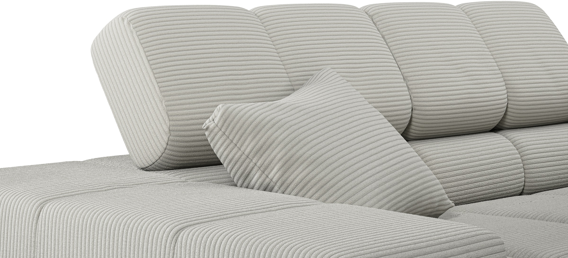 INOSIGN Ecksofa »Ancona incl. Kopfteilverstellung, OTTOs Choice, Breite 319cm, L-Form«, wahlweise motorische Sitztiefenverstellung, auch in Cord + Easy Care