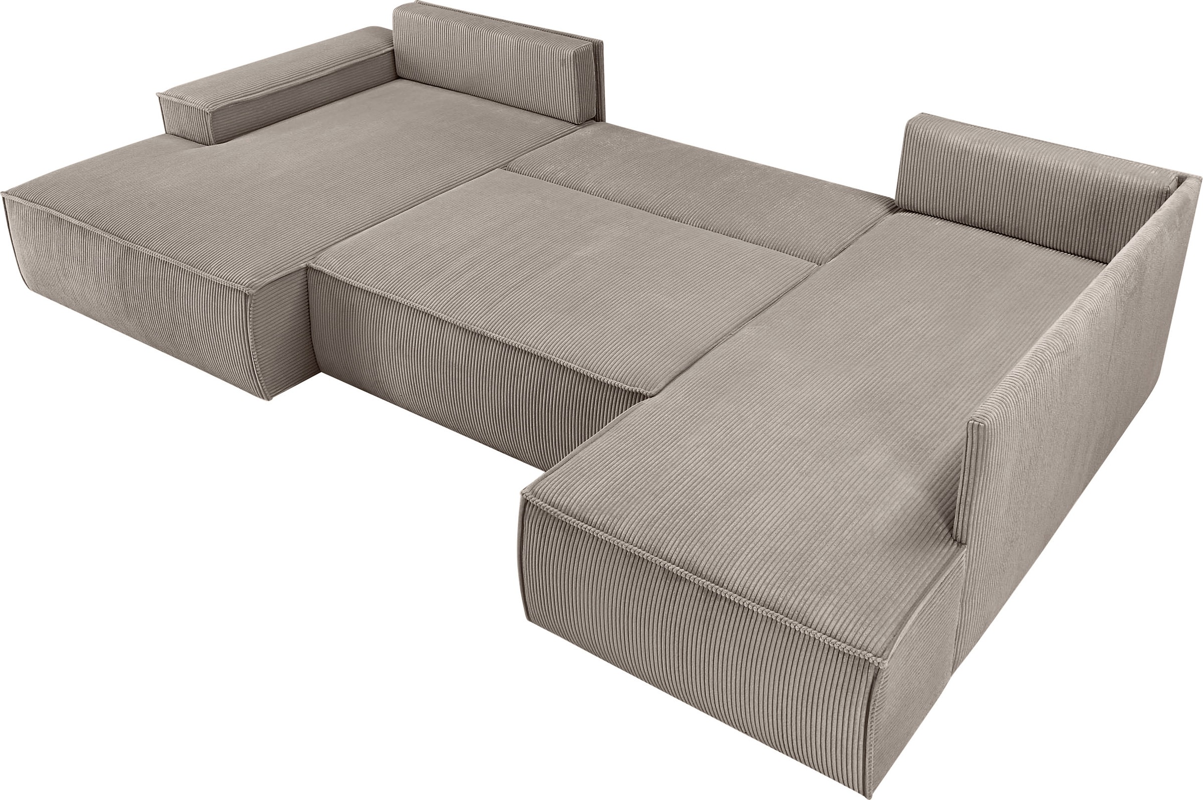 Home affaire Wohnlandschaft »SHERWOOD 329 cm, U-Form, Schlafsofa,«