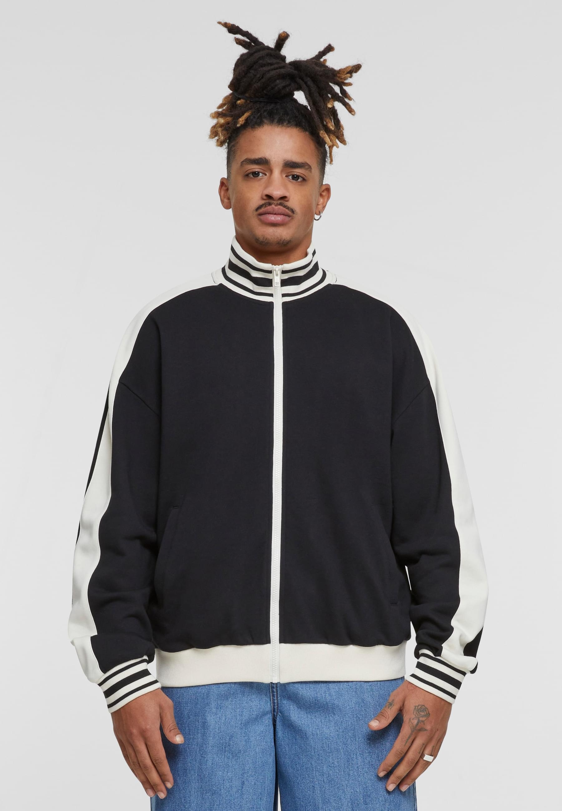 URBAN CLASSICS Trainingsjacke »Urban Classics Herren Retro Track Jacket« 1 Stk. tlg. ohne Kapuze