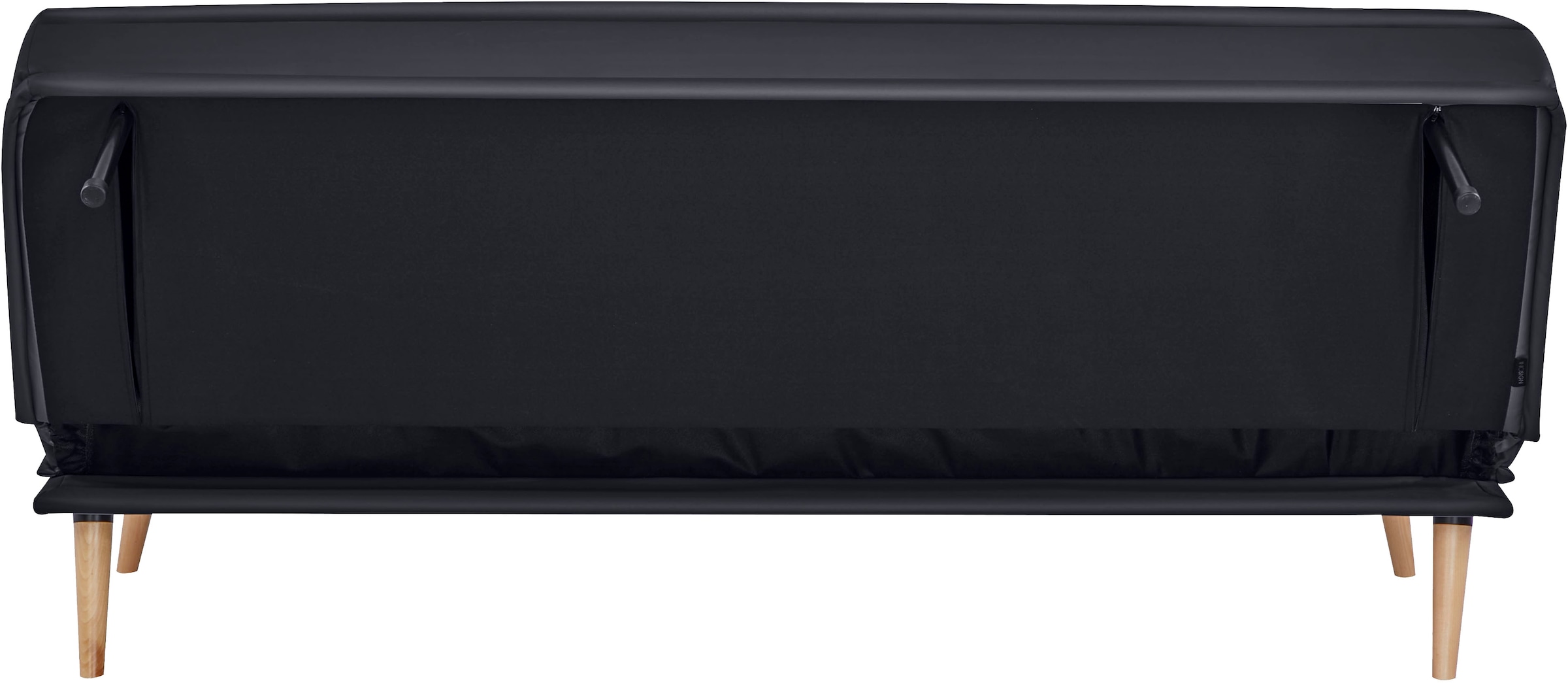 INOSIGN Schlafsofa »ARBON,183cm, klappbarer 3-Sitzer mit verstellbarer Rückenlehne und«, Bettfunktion, Webstoff und Kunstleder