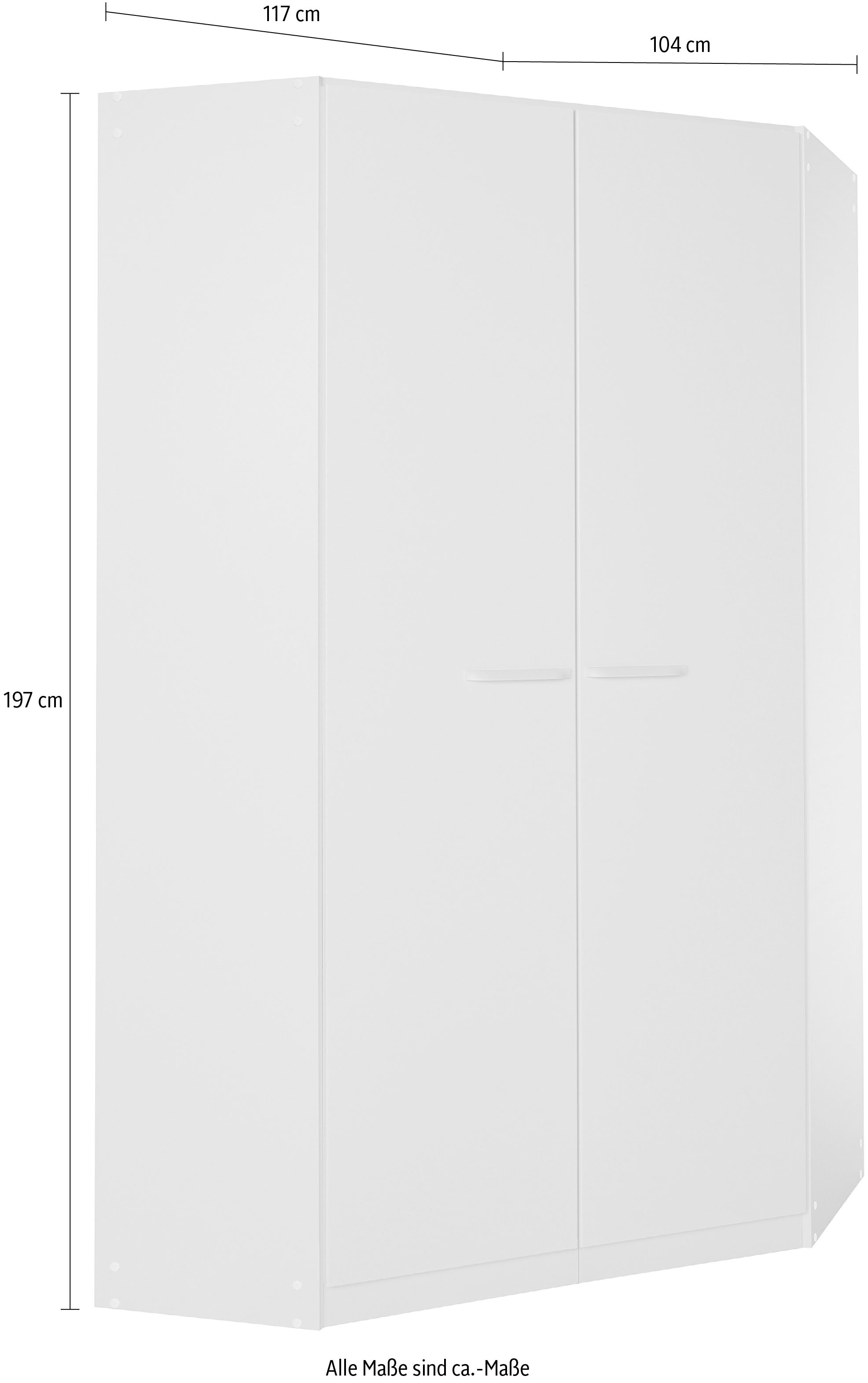 INOSIGN BY RAUCH Eckschrank »Kleiderschrank Schrank Garderobe Wäscheschrank VANDOR«, voll ausgestattet, viel Stauraum, Spiegel vollflächig MADE IN GERMANY