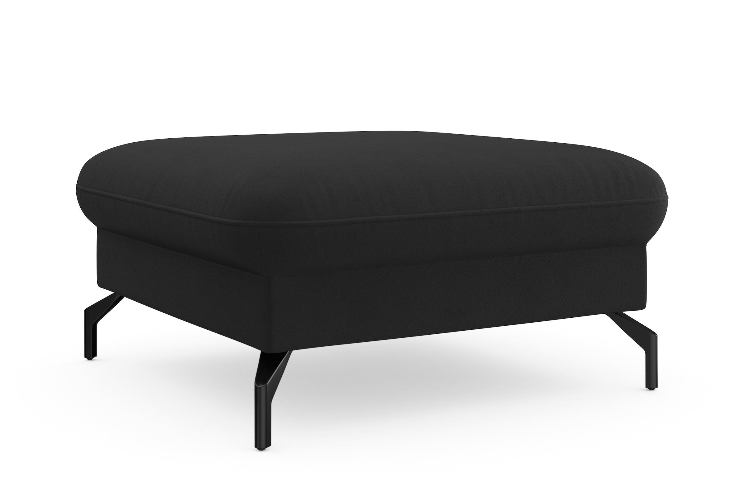sit&more Hocker »Fashion« inklusive Federkern, mit hochwertigen, schwarzen Metallfüßen
