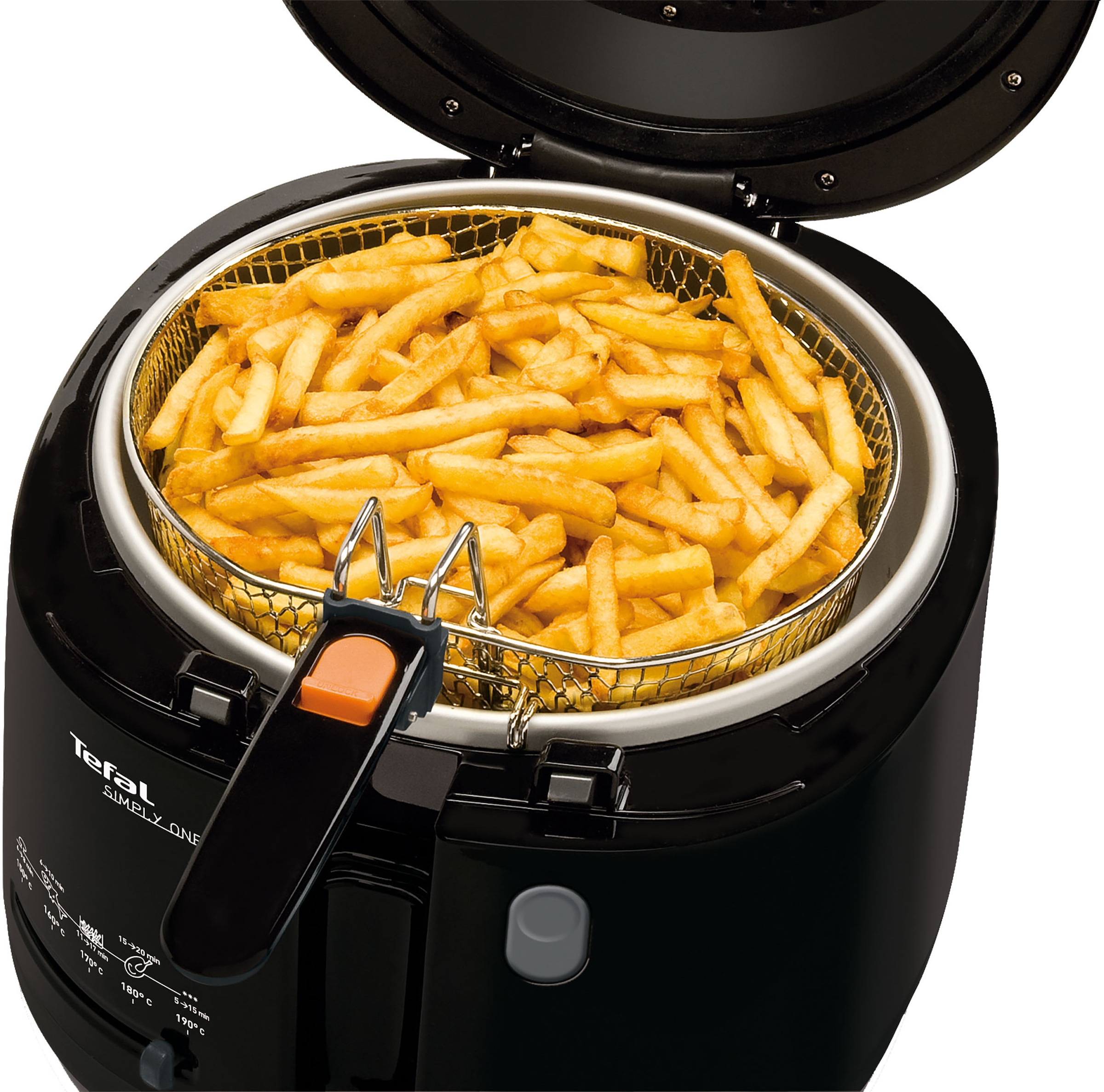Tefal Fritteuse »Simply One«, 1900 W, Fassungsvermögen 2,1 l, Sichtfenster, spülmaschinengeeignet, einklappbare Griffe, FF1608