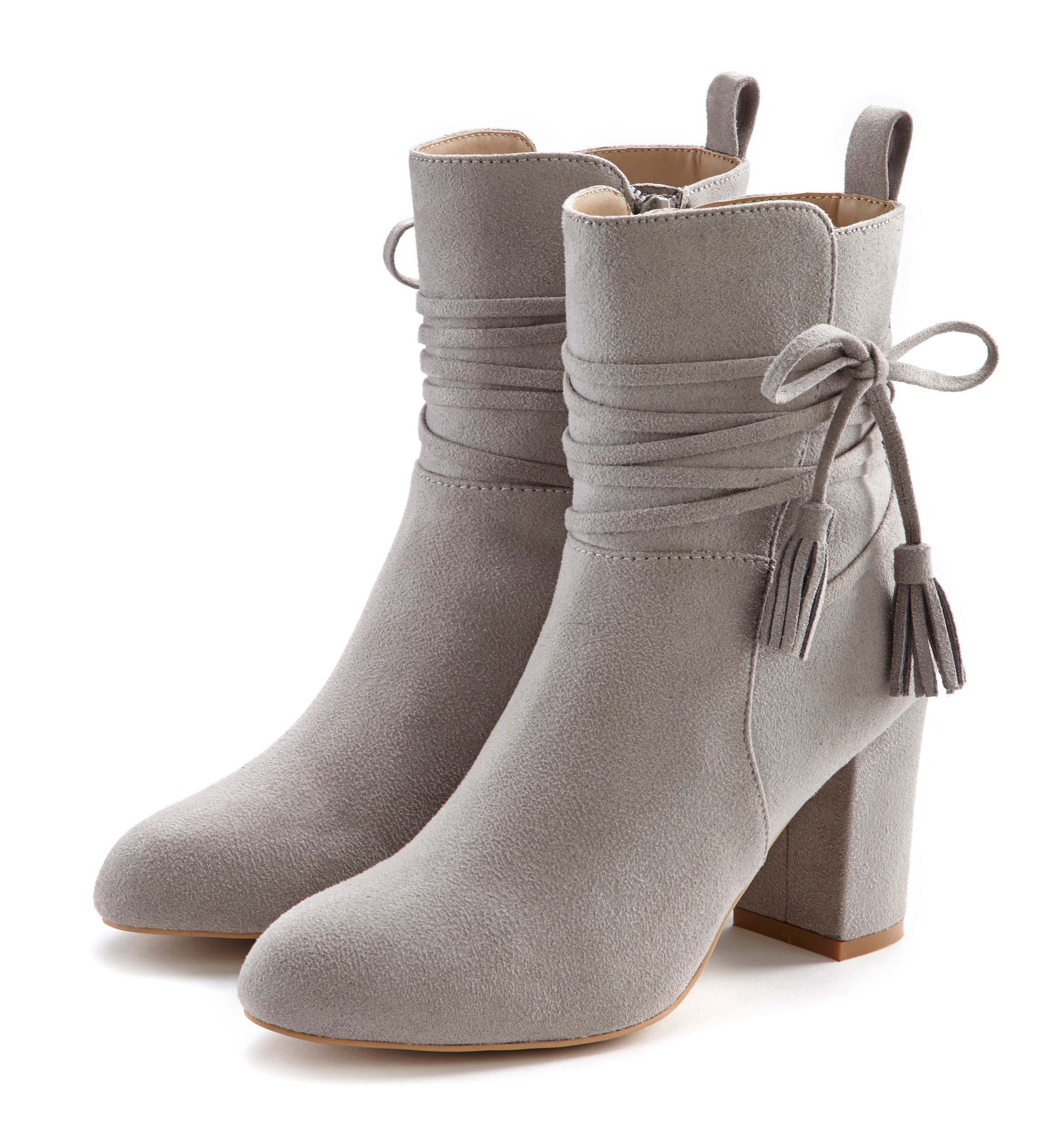 LASCANA Stiefelette, mit Blockabsatz, High-Heel-Stiefelette, Ankle Boots, Stiefel