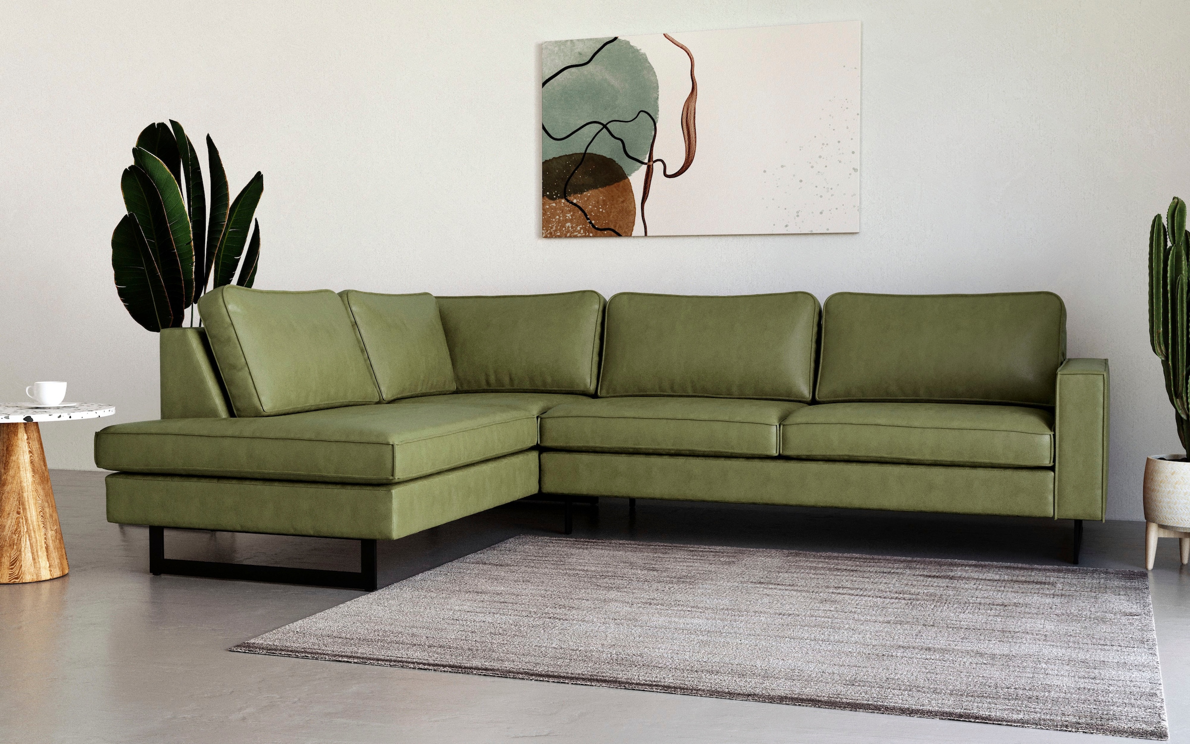 Ecksofa »Pinto, 290 cm, Ottomane links / rechts«, Cord, Feincord, Luxus-Microfaser...