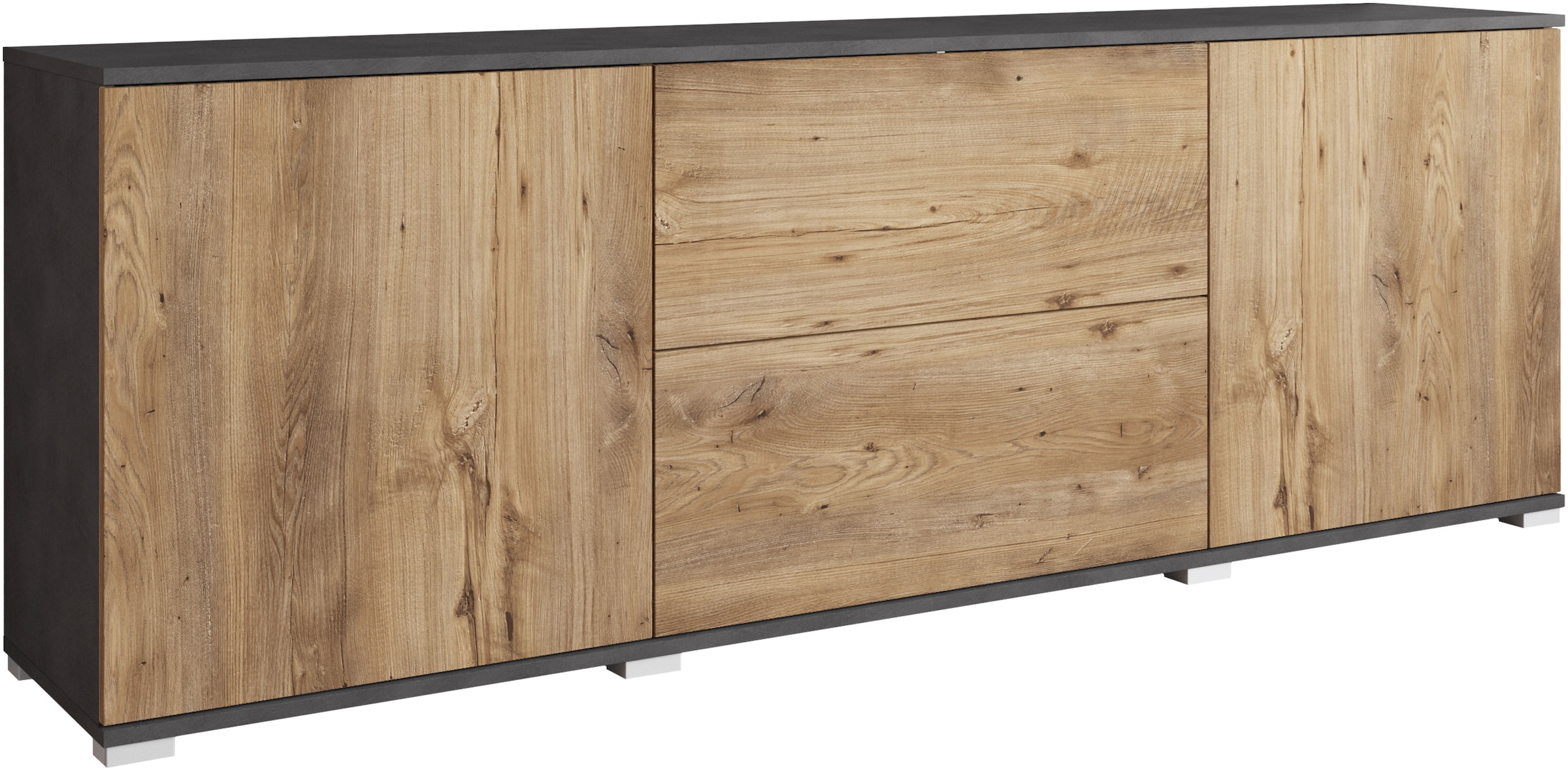 INOSIGN Lowboard »Kenia«, (1 St.), 2 Türen, 2 Schubladen, Breite 180 cm, höhenverstellbare Einlegeböden