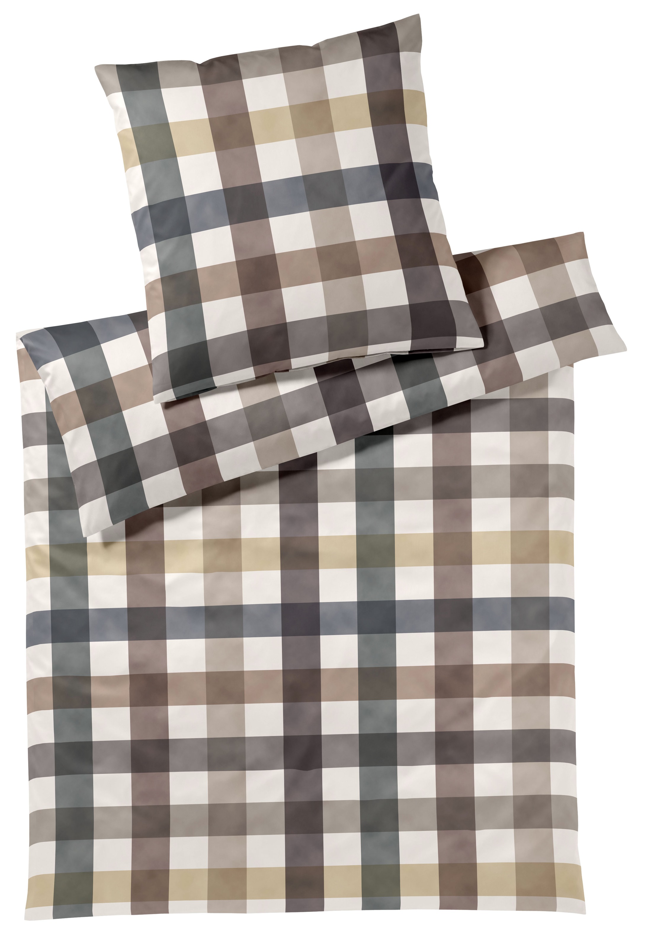 Elegante Bettwäsche »Kuschel Karo« 2 Stk. tlg. angenehmes Hautgefühl