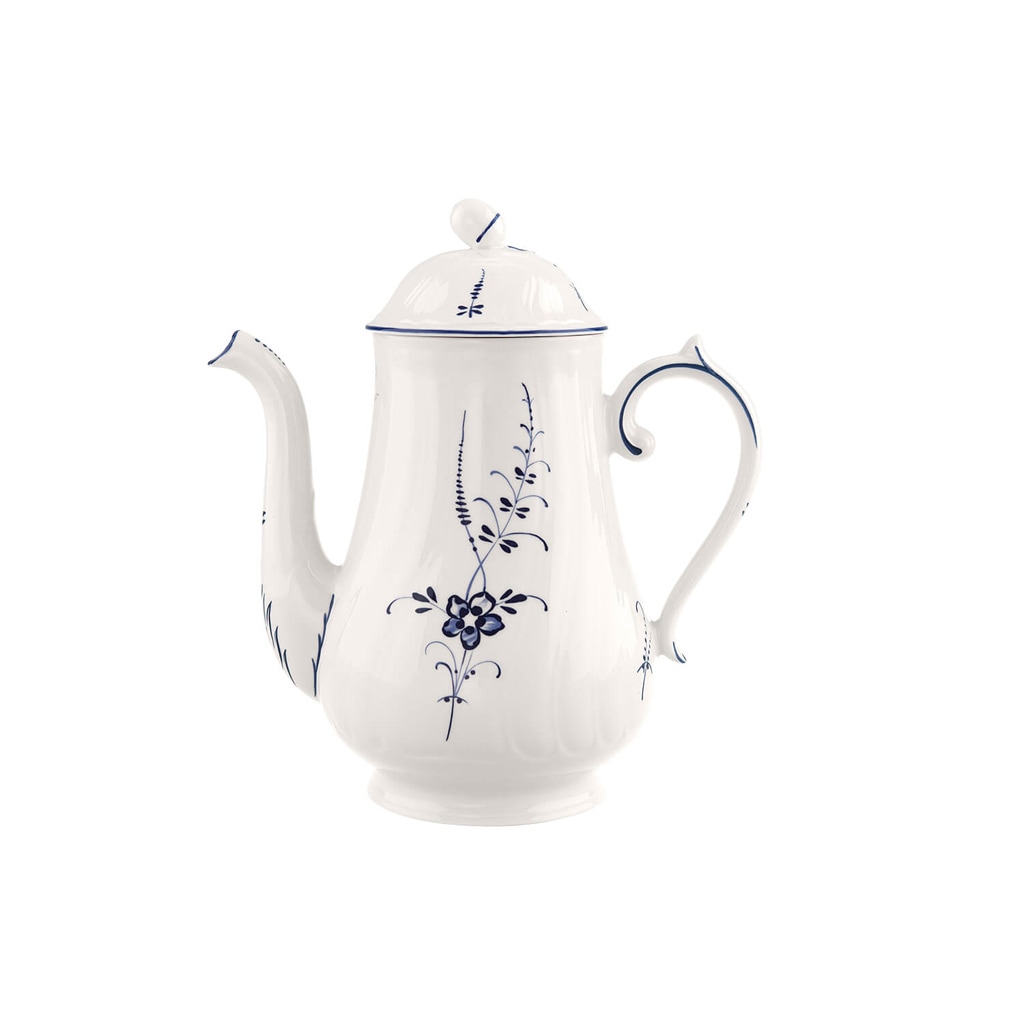 Villeroy & Boch Teekanne »Kaffeekanne Vieux Luxembourg 1,3 l weiß-blau« günstig online kaufen