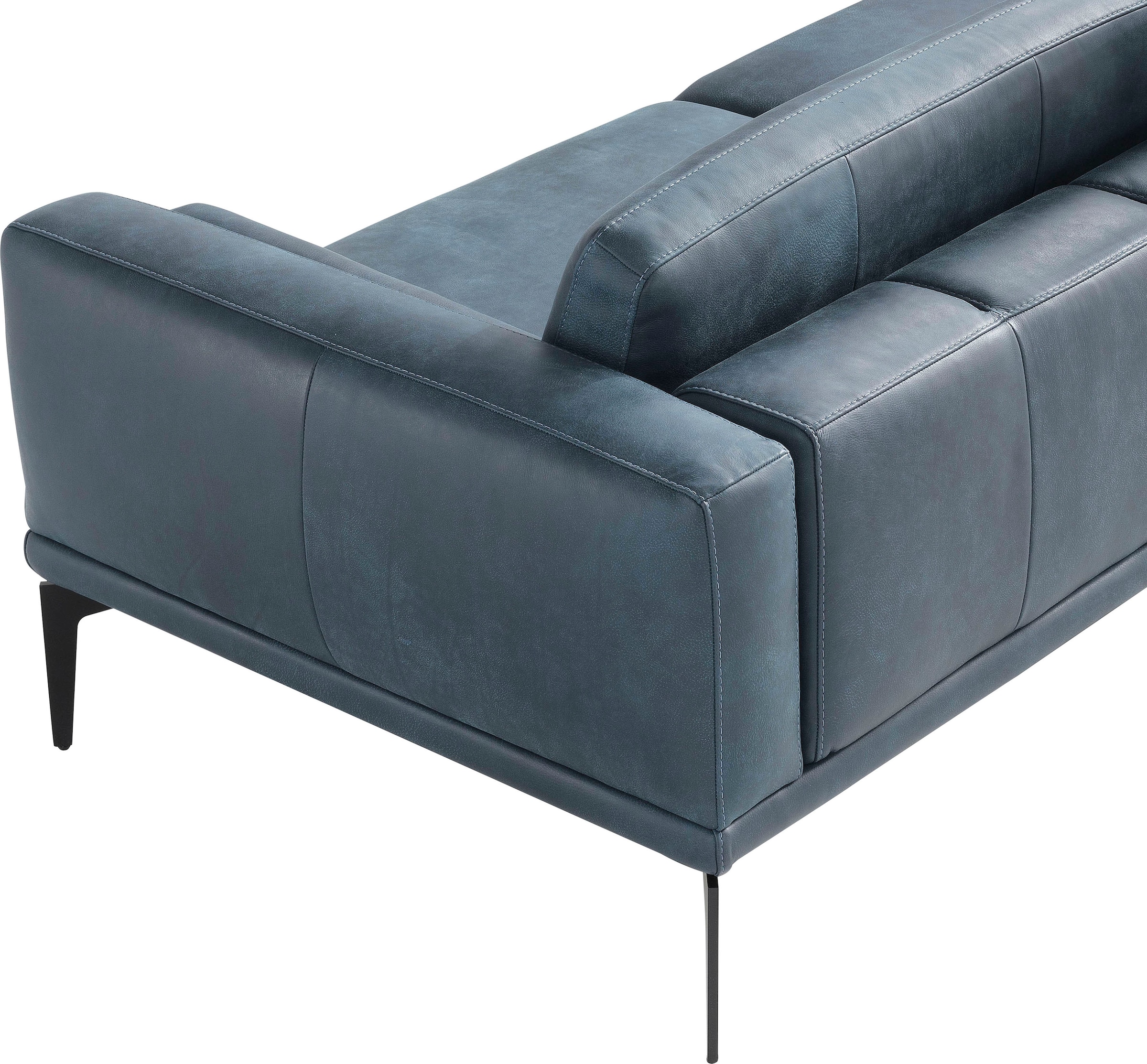 Egoitaliano 2,5-Sitzer »Masu, Designsofa mit erstklassigem Sitzkomfort«, inkl. 2 Kissenrollen, Rückenelemente manuell verstellbar, Metallfüße