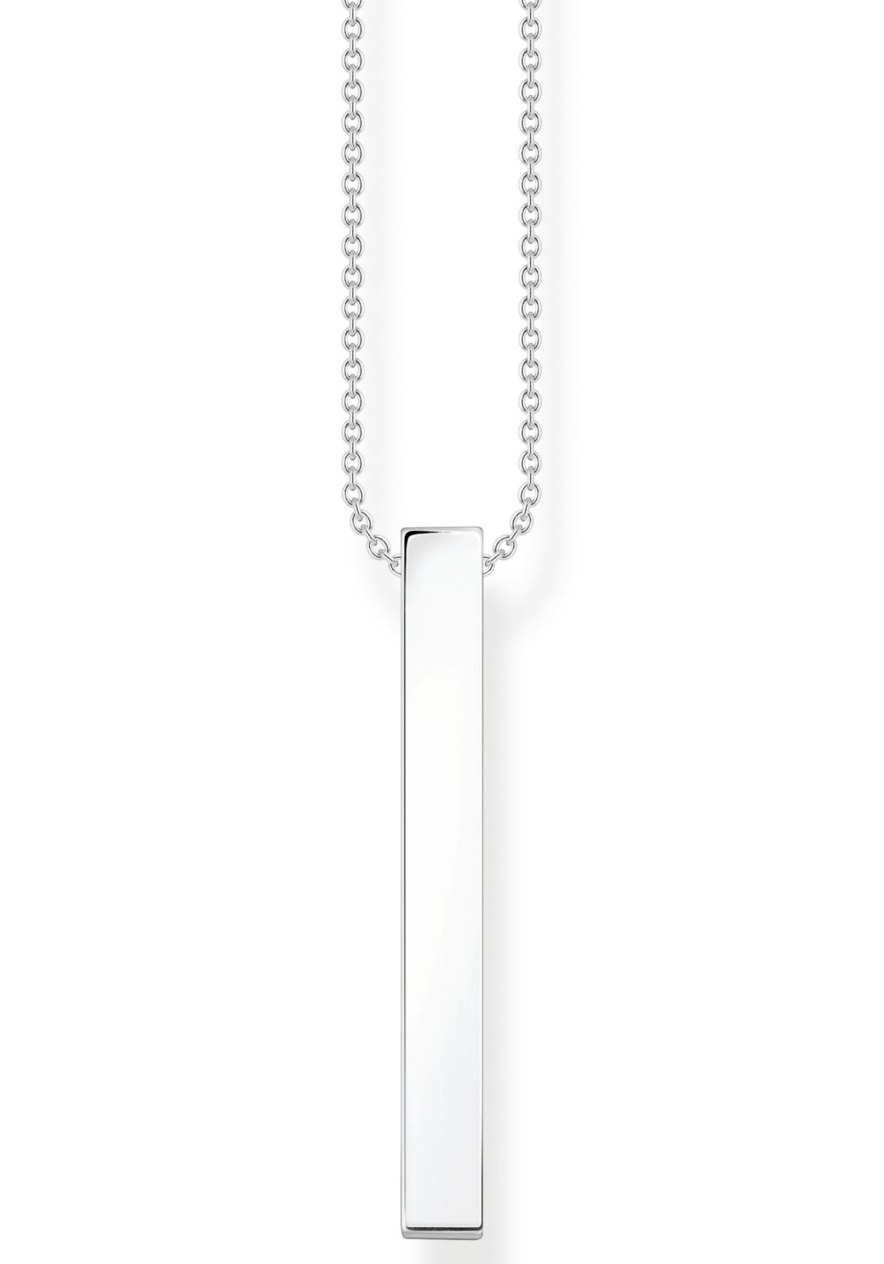 THOMAS SABO Kette mit Anhänger »silber, weiße Steine, KE2146-051-14-L45V, KE2146-477-7-L45V«, mit Glas-Keramik Stein, Korund (synth.), Zirkonia (synth.)
