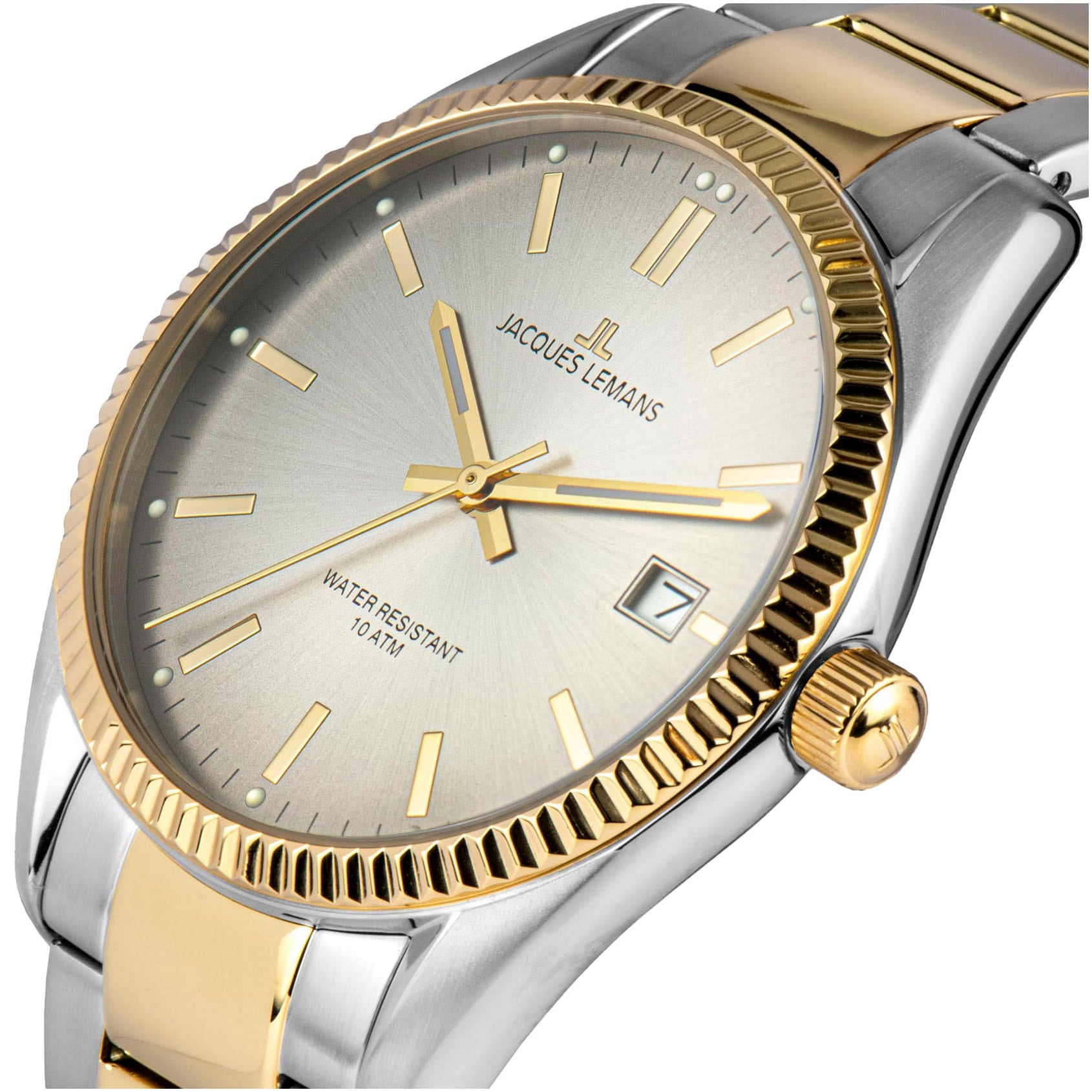 Jacques Lemans Quarzuhr »Derby«, Armbanduhr,Herrenuhr,Damenuhr,Edelstahlarmband,bis 10 bar wasserd.