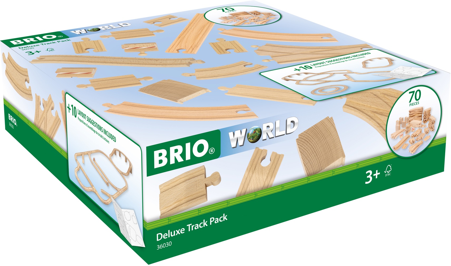 BRIO® Gleise-Set »BRIO® WORLD, Schienensortiment Deluxe«, (Set), Made in Europe; FSC® - schützt Wald - weltweit