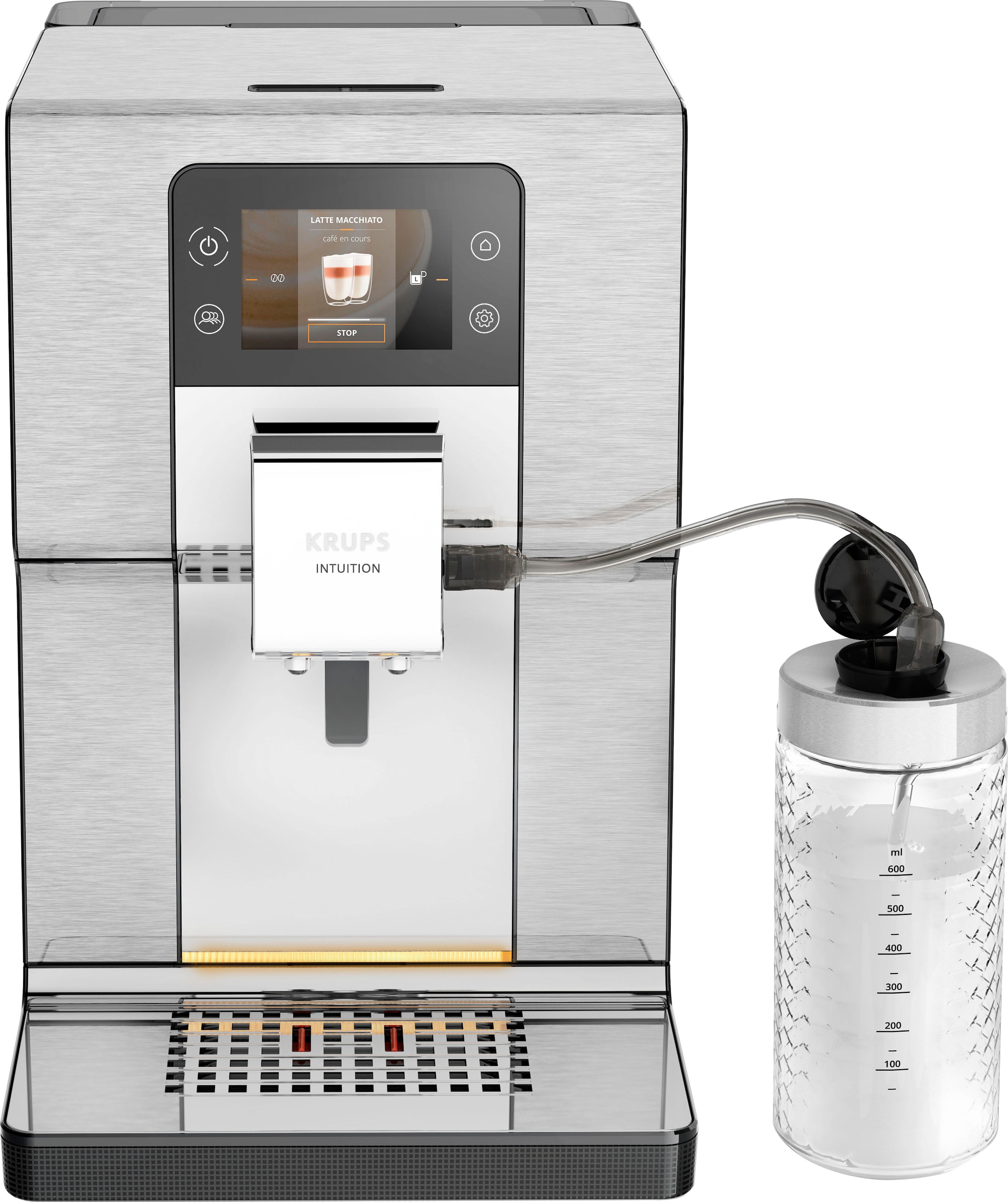 Intuition Heiß- Experience+«, Farb-Touchscreen Kaltgetränke-Spezialitäten, 21 »EA877D Kaffeevollautomat und geräuscharm, kaufen Krups