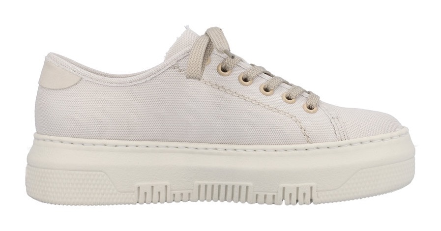 Rieker Plateausneaker, aus Canvas, Freizeitschuh, Halbschuh, Schnürschuh