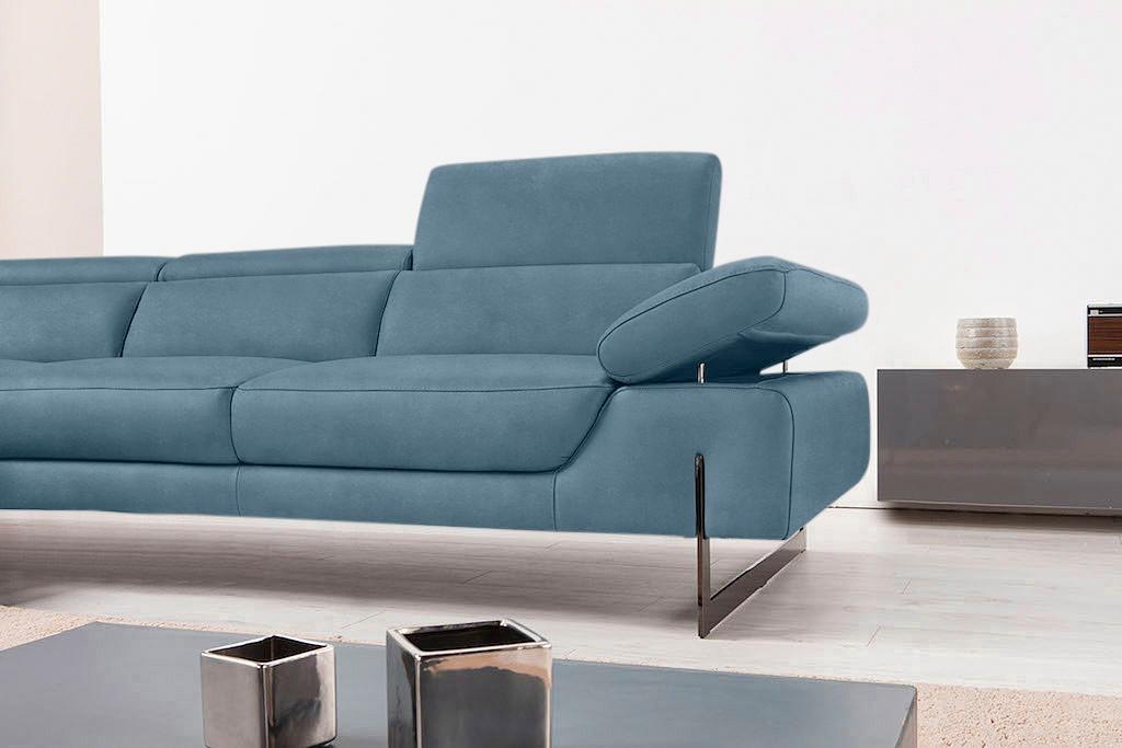 Egoitaliano Ecksofa »Queenie, extravagantes Sofa mit erstklassigem Sitzkomfort«, mit verstellbarer Armlehne und Kopfteilen für Wohlfühlkomfort