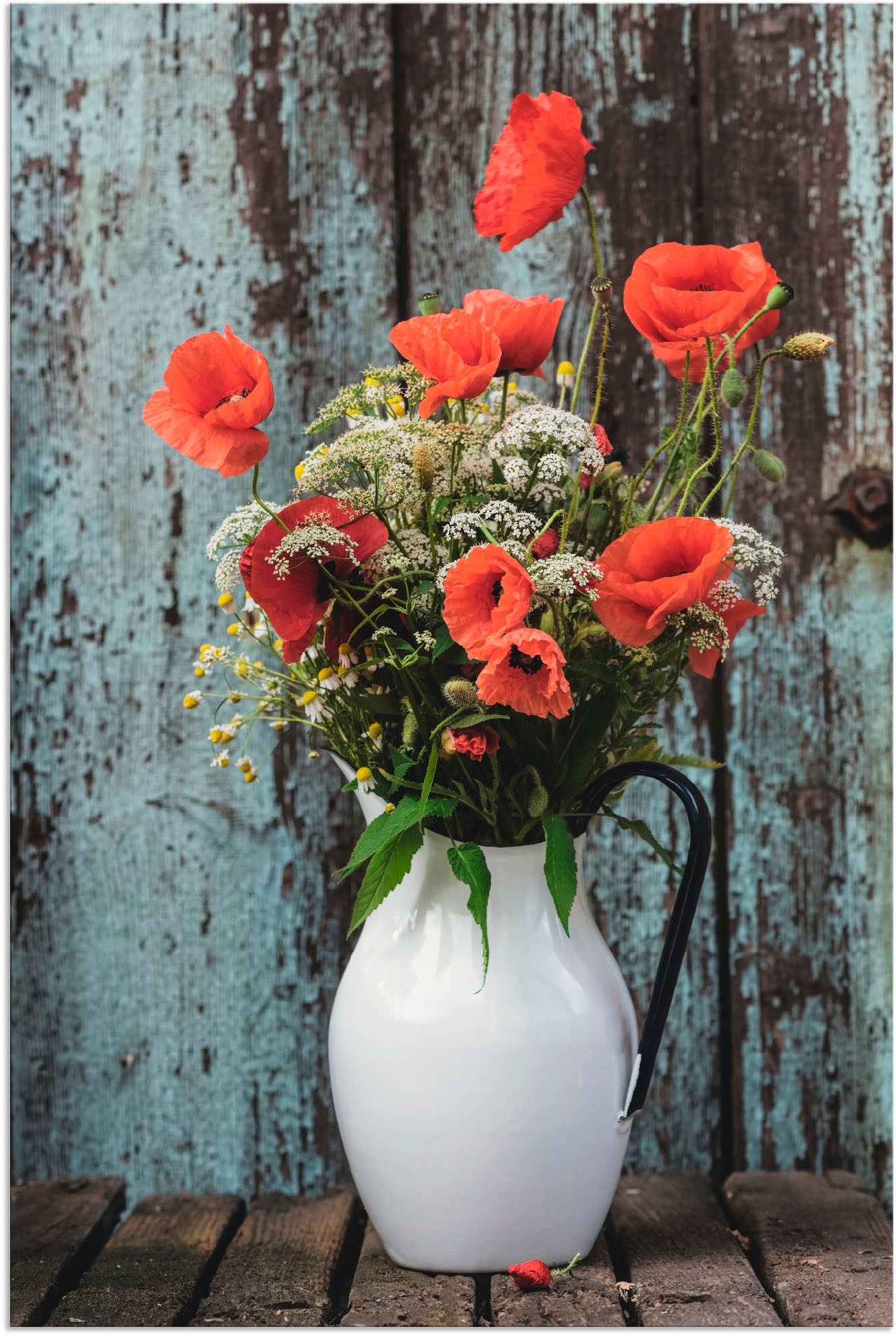 Artland Wandbild »Krug mit Mohnblumen«, Blumen, (1 St.), als Alubild, Outdo günstig online kaufen