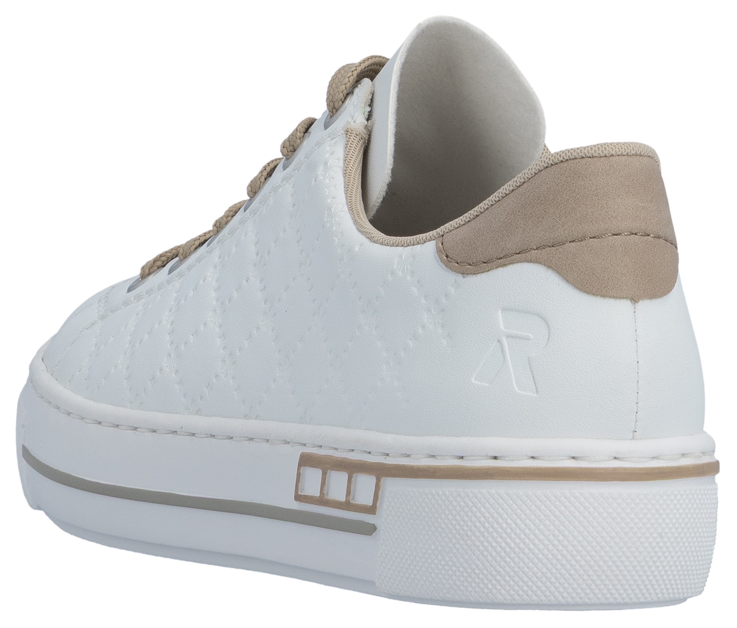 Rieker Plateausneaker  harmonischen Kontrastdetails, Freizeitschuh, Halbschuh, Schnürschuh