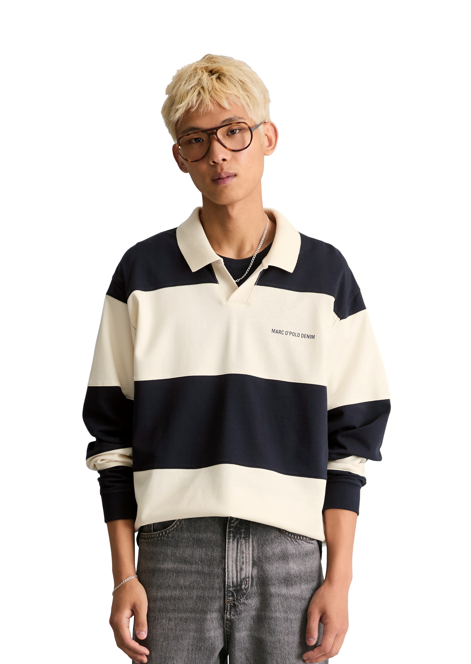 Marc O'Polo DENIM Sweatshirt , aus weicher Bio-Baumwolle
