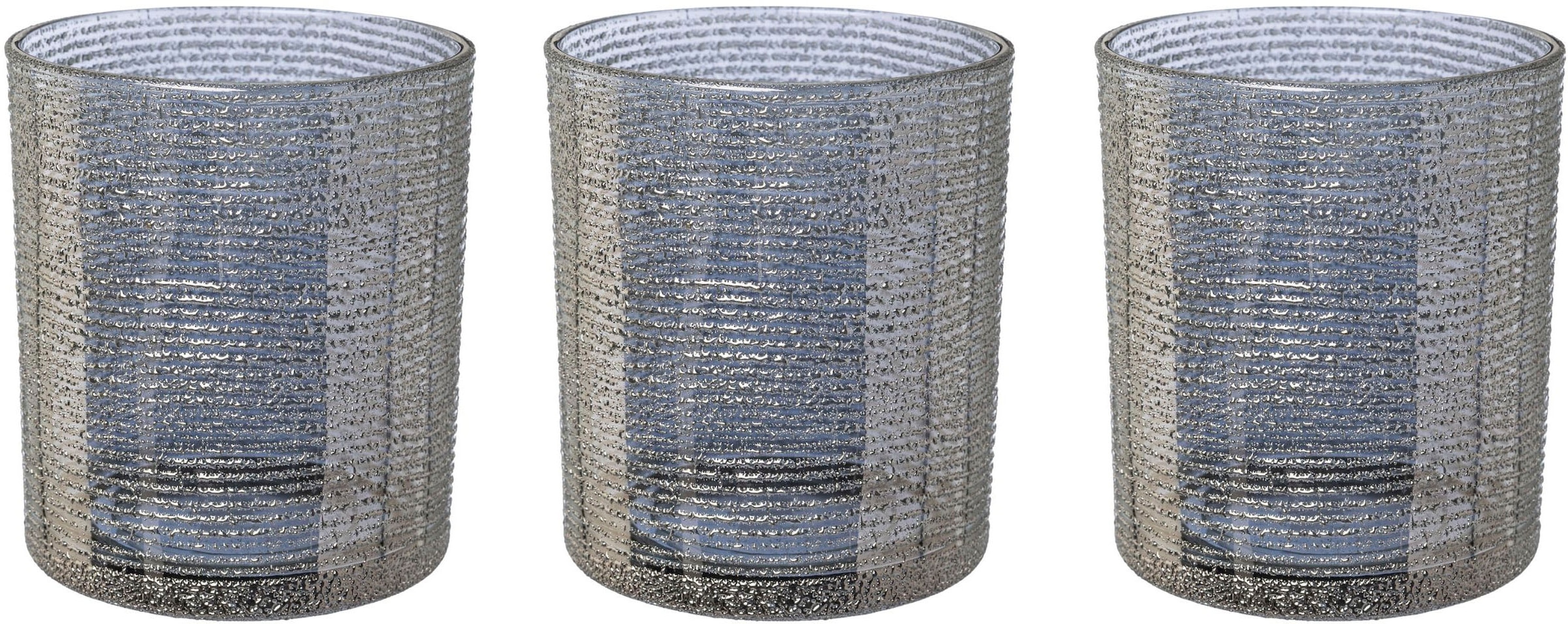 Gercke 3 by online Glas, »Kerzenhalter Oberflächenstruktur aus edler St.), (Set, Teelichthalter mit Home Lena Ayva«, bestellen LeGer