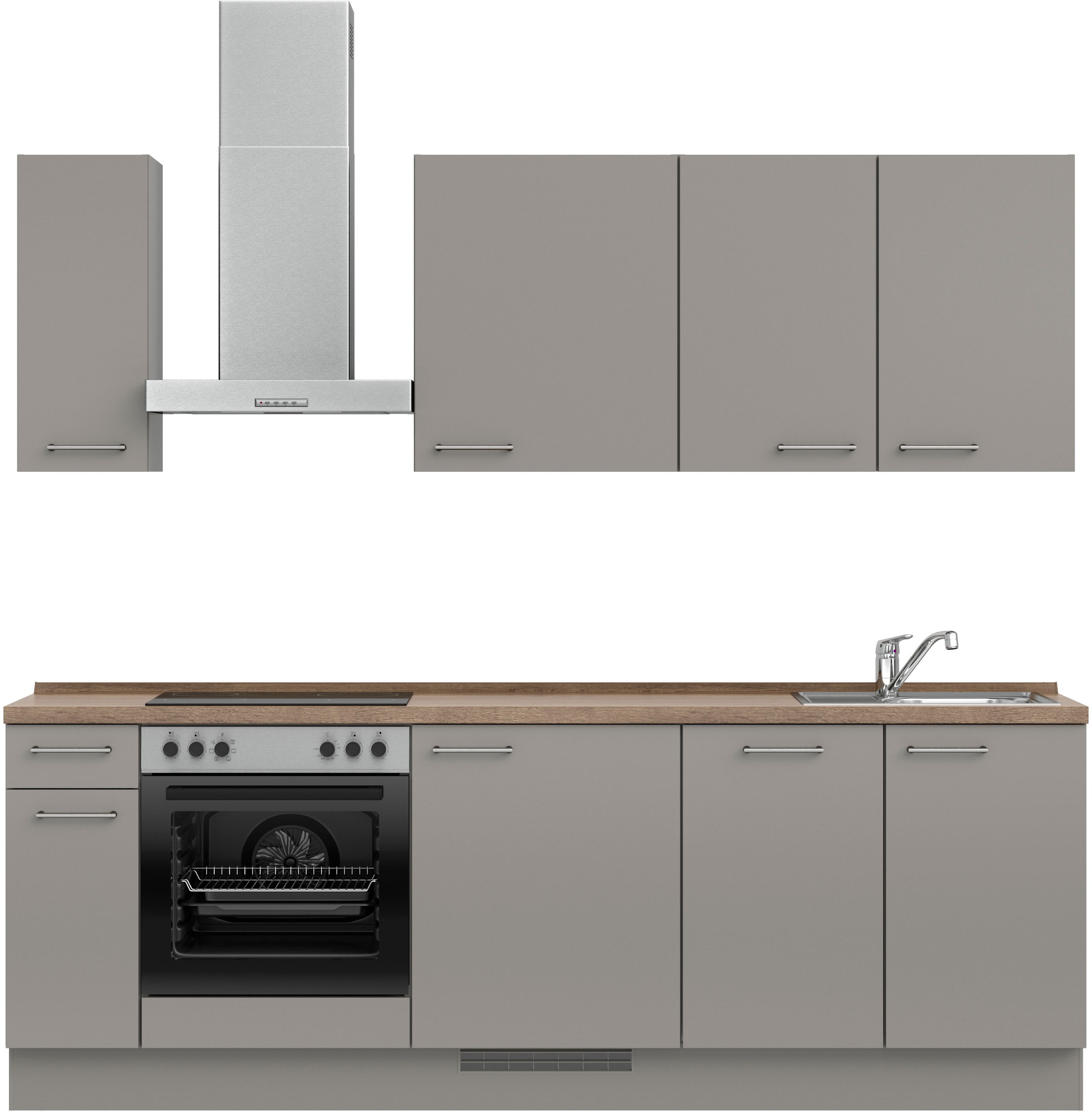nobilia® Küchenzeile »"Laser I", Ausrichtung wählbar, Breite 240 cm« vormon günstig online kaufen