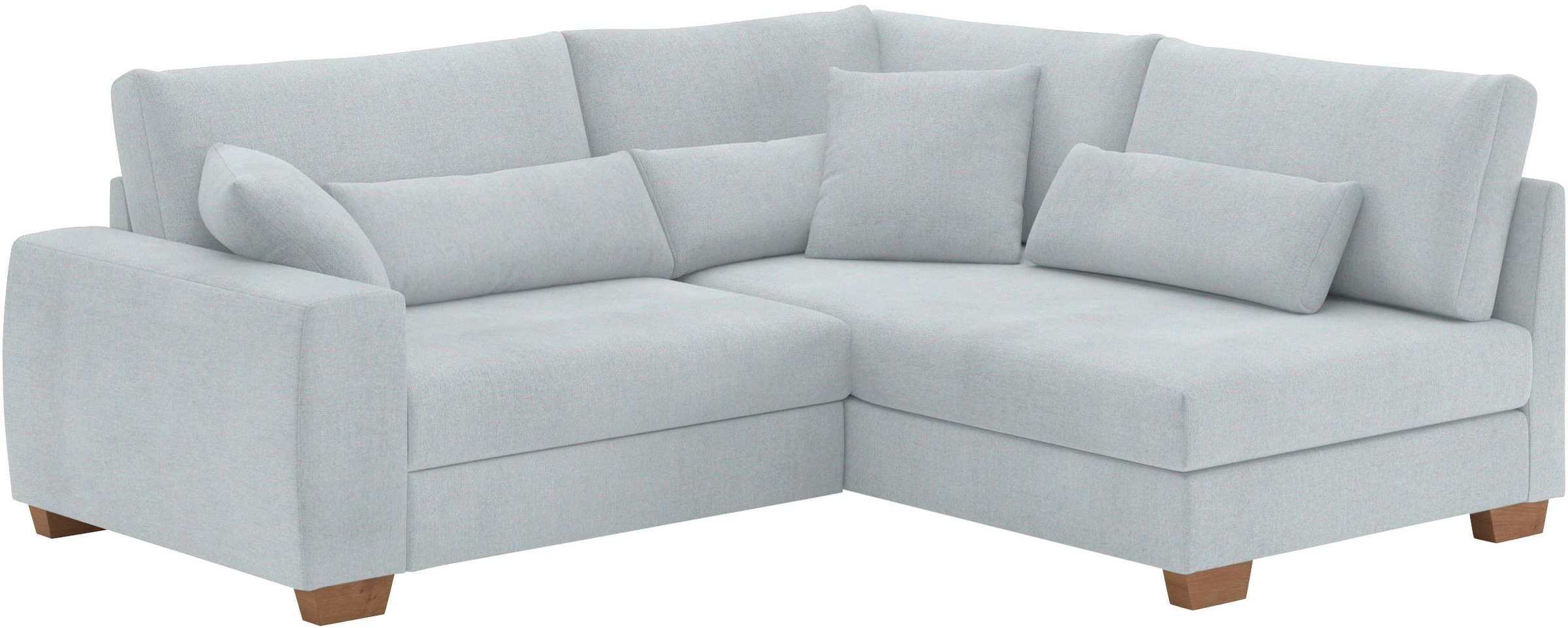Mr. Couch Ecksofa »Helena L-Form, bis 140 kg belastbar«, mit Taschenfederkern, wahlweise mit Bettfunktion